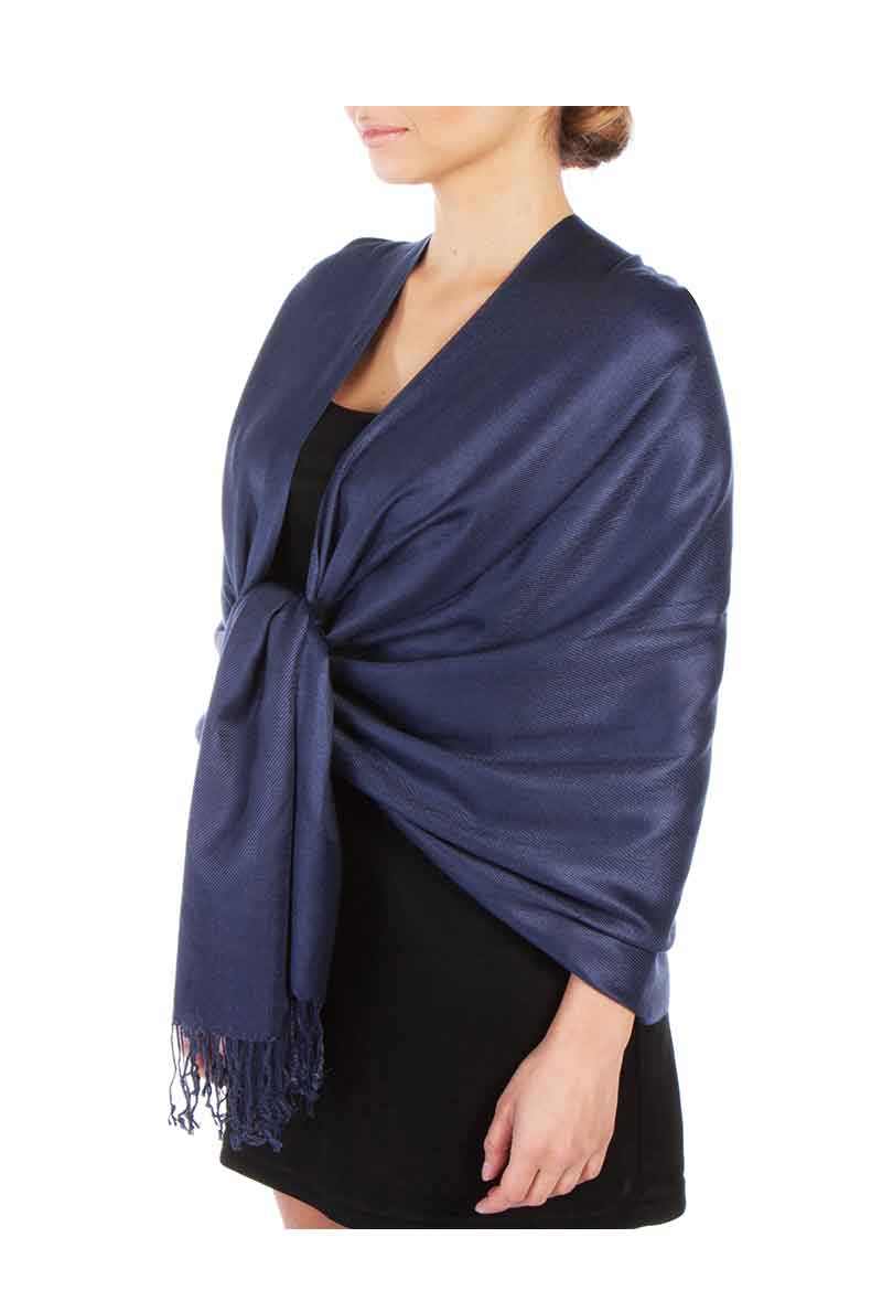 Sakkas Large Soft Silky Pashmina Feel Shawl Wrap Scarf Stole in Solid Colors - Concordia Style Boutique