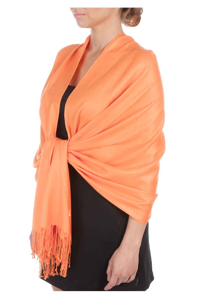 Sakkas Large Soft Silky Pashmina Feel Shawl Wrap Scarf Stole in Solid Colors - Concordia Style Boutique