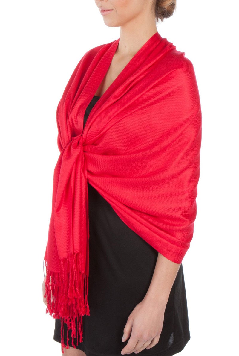 Sakkas Large Soft Silky Pashmina Feel Shawl Wrap Scarf Stole in Solid Colors - Concordia Style Boutique