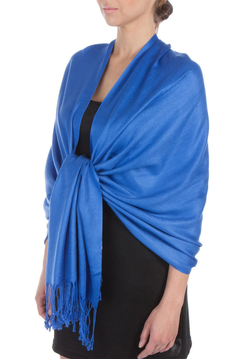Sakkas Large Soft Silky Pashmina Feel Shawl Wrap Scarf Stole in Solid Colors - Concordia Style Boutique