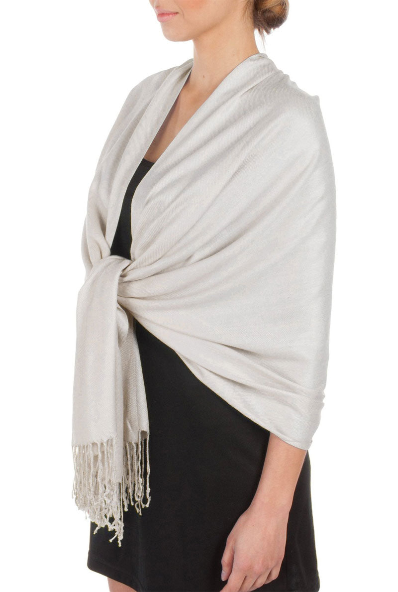 Sakkas Large Soft Silky Pashmina Feel Shawl Wrap Scarf Stole in Solid Colors - Concordia Style Boutique