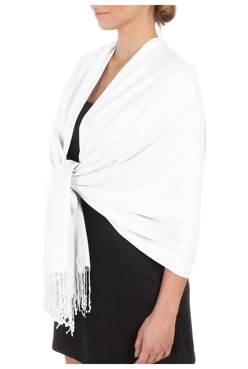 Sakkas Large Soft Silky Pashmina Feel Shawl Wrap Scarf Stole in Solid Colors - Concordia Style Boutique