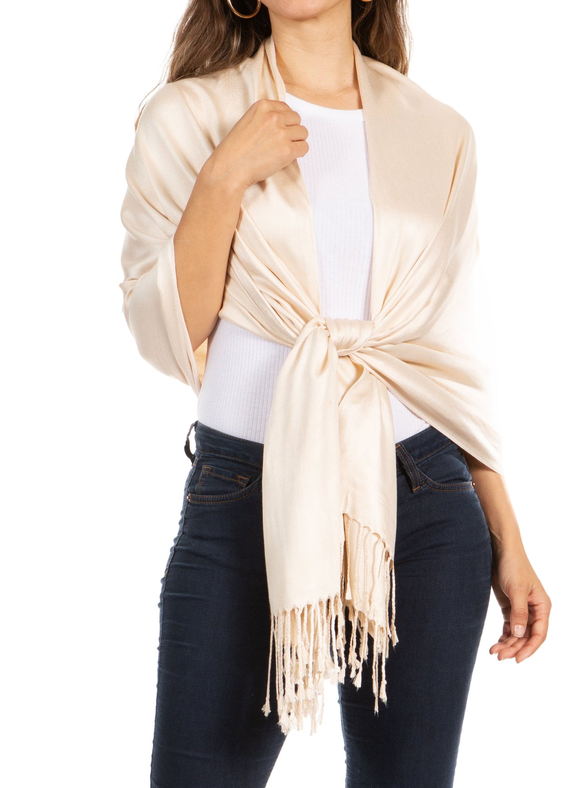 Sakkas 78" X 28" Rayon from Bamboo Soft Solid Pashmina Shawl / Wrap / Stole - Premium scarf from Sakkas Store - Just $16.98! Shop now at Concordia Style Boutique