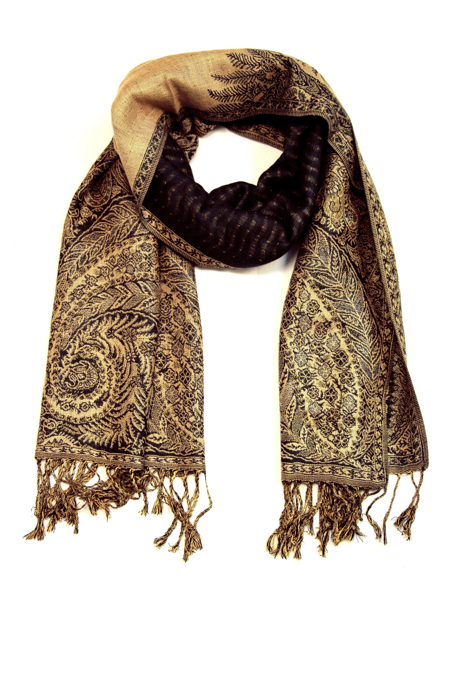 Sakkas 70" x 28" Big Paisley Jacquard Layered Woven Pashmina Shawl / Wrap Stole - Premium scarf from Sakkas Store - Just $16.98! Shop now at Concordia Style Boutique