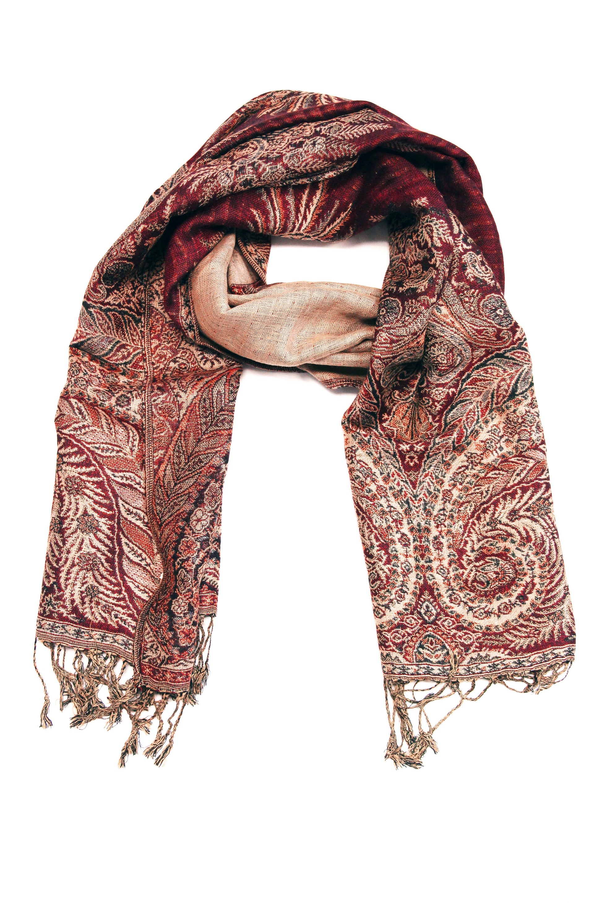Sakkas 70" x 28" Big Paisley Jacquard Layered Woven Pashmina Shawl / Wrap Stole - Premium scarf from Sakkas Store - Just $16.98! Shop now at Concordia Style Boutique