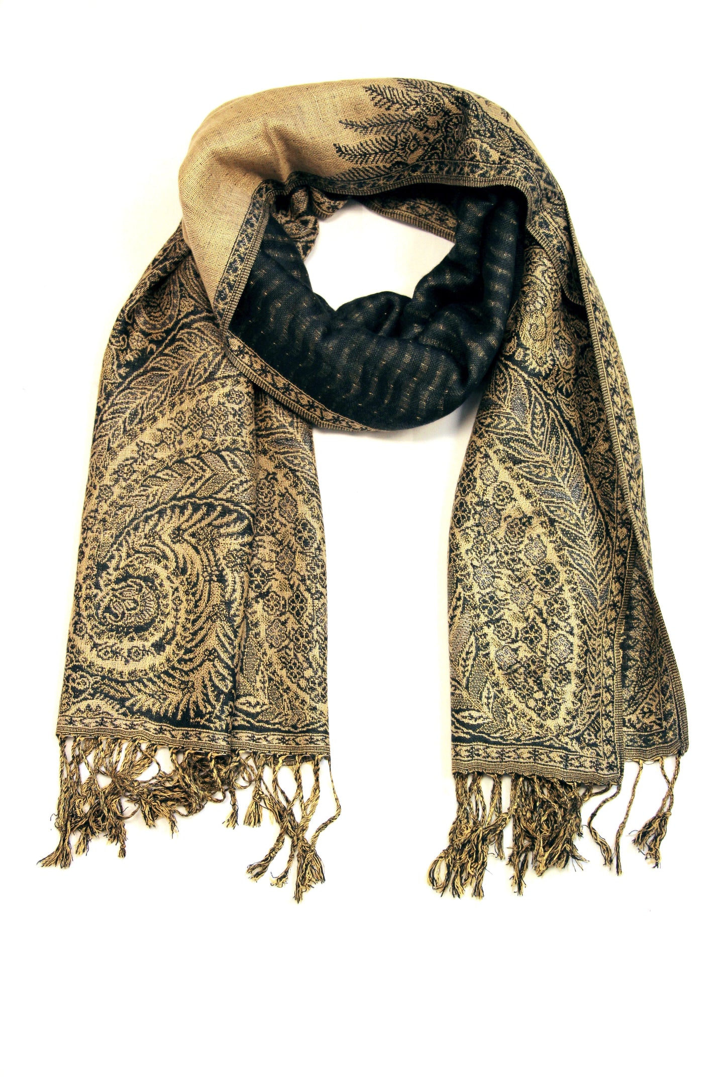 Sakkas 70" x 28" Big Paisley Jacquard Layered Woven Pashmina Shawl / Wrap Stole - Premium scarf from Sakkas Store - Just $16.98! Shop now at Concordia Style Boutique