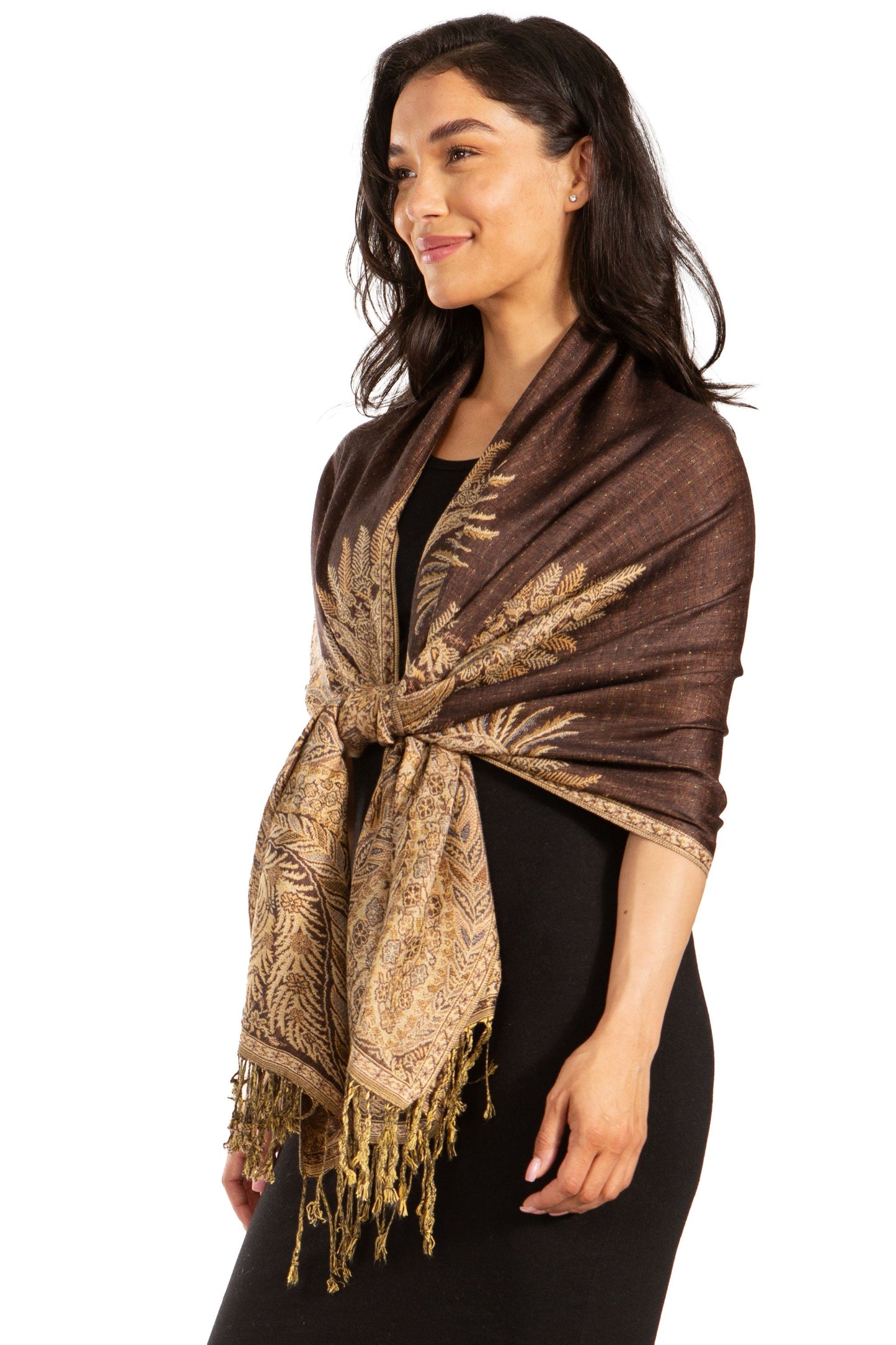 Sakkas 70" x 28" Big Paisley Jacquard Layered Woven Pashmina Shawl / Wrap Stole - Premium scarf from Sakkas Store - Just $16.98! Shop now at Concordia Style Boutique