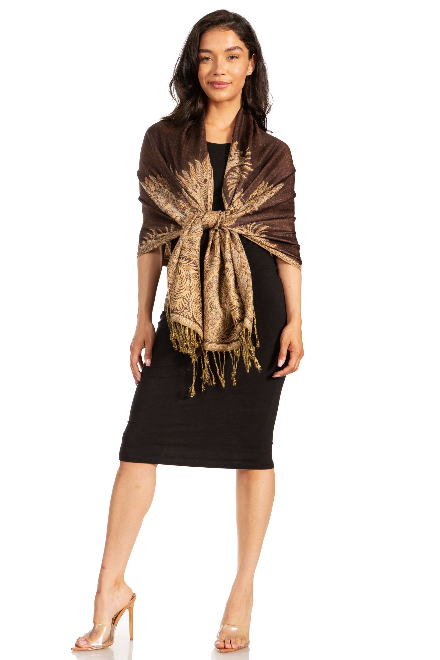 Sakkas 70" x 28" Big Paisley Jacquard Layered Woven Pashmina Shawl / Wrap Stole - Premium scarf from Sakkas Store - Just $16.98! Shop now at Concordia Style Boutique