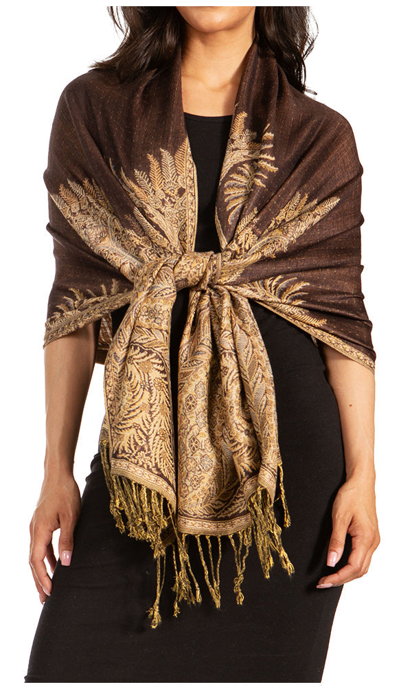 Sakkas 70" x 28" Big Paisley Jacquard Layered Woven Pashmina Shawl / Wrap Stole - Premium scarf from Sakkas Store - Just $16.98! Shop now at Concordia Style Boutique