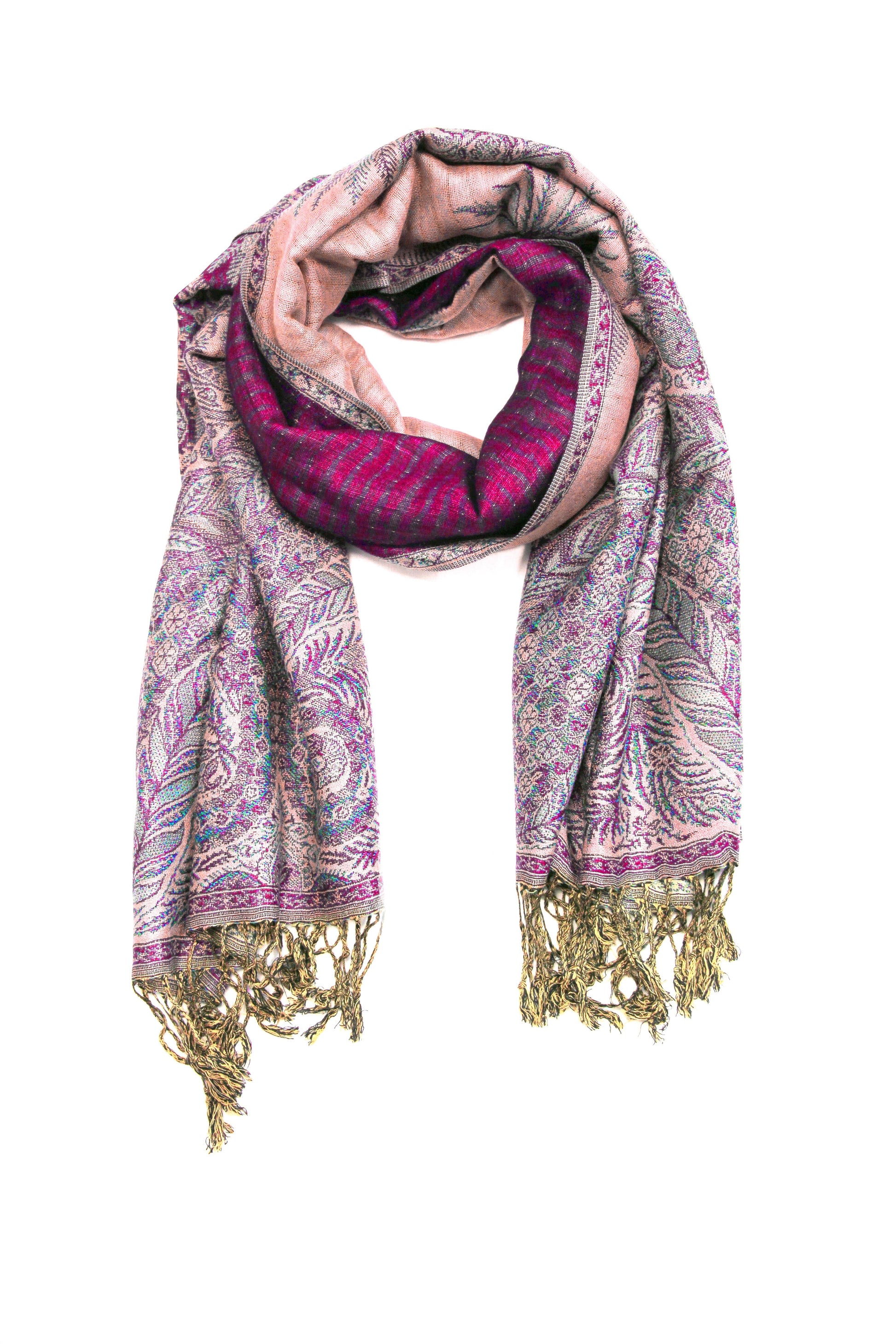 Sakkas 70" x 28" Big Paisley Jacquard Layered Woven Pashmina Shawl / Wrap Stole - Premium scarf from Sakkas Store - Just $16.98! Shop now at Concordia Style Boutique