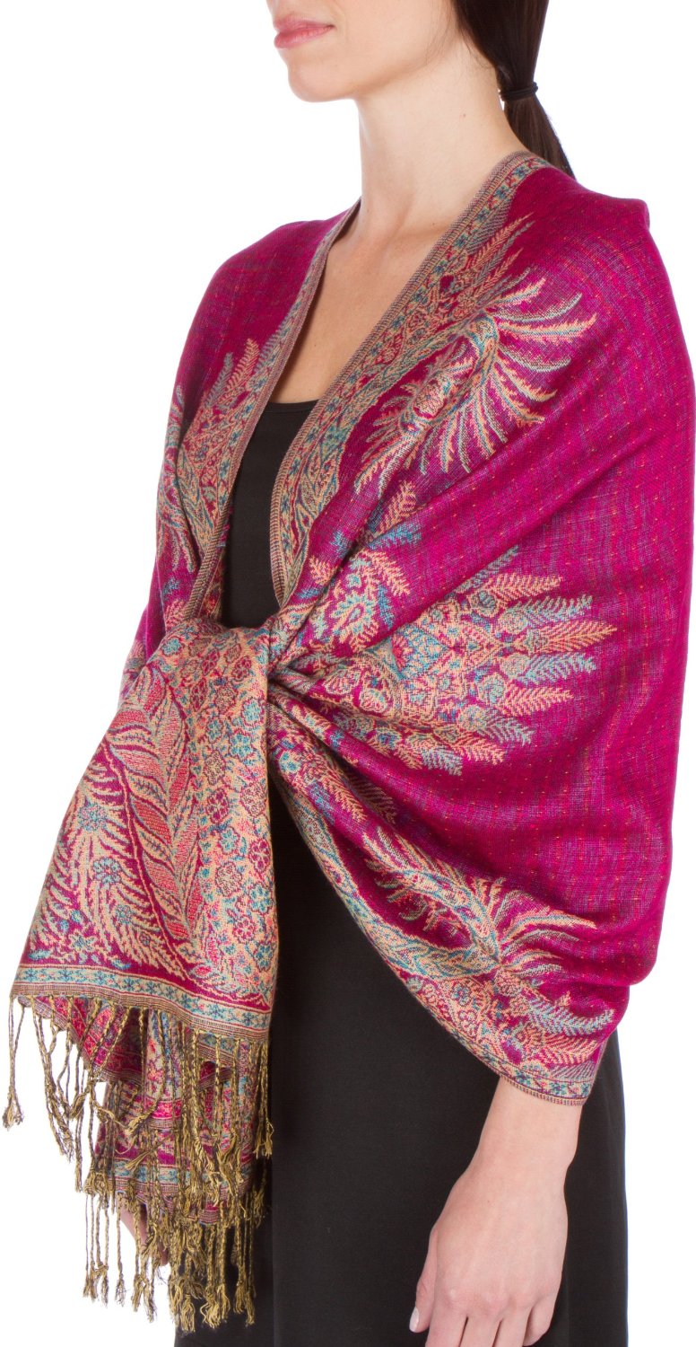 Sakkas 70" x 28" Big Paisley Jacquard Layered Woven Pashmina Shawl / Wrap Stole - Premium scarf from Sakkas Store - Just $16.98! Shop now at Concordia Style Boutique