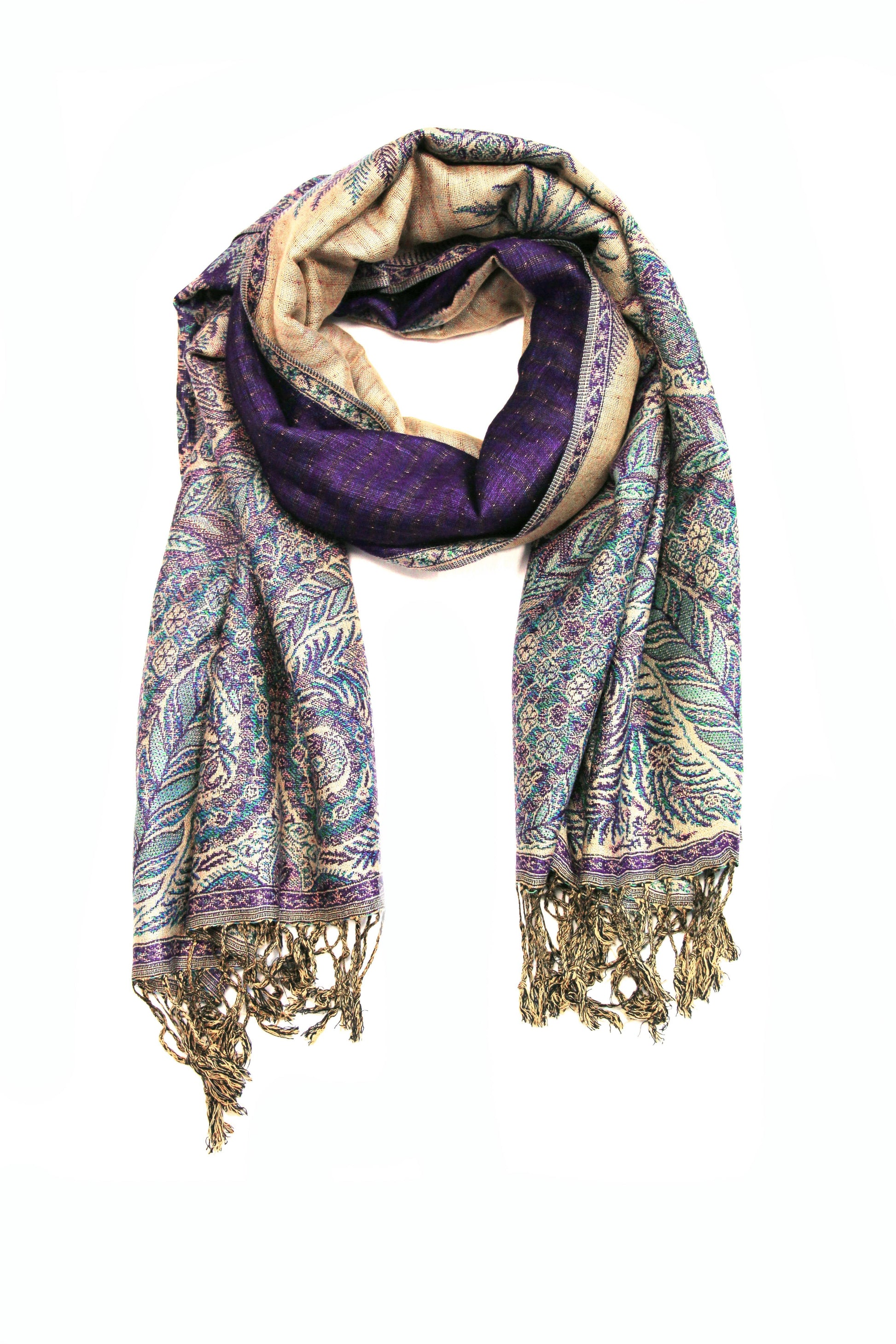 Sakkas 70" x 28" Big Paisley Jacquard Layered Woven Pashmina Shawl / Wrap Stole - Premium scarf from Sakkas Store - Just $16.98! Shop now at Concordia Style Boutique