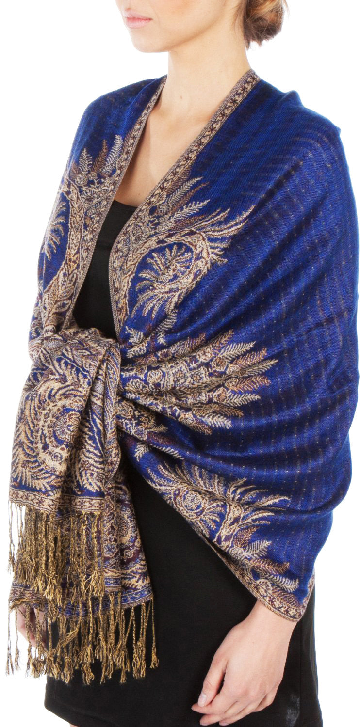 Sakkas 70" x 28" Big Paisley Jacquard Layered Woven Pashmina Shawl / Wrap Stole - Premium scarf from Sakkas Store - Just $16.98! Shop now at Concordia Style Boutique