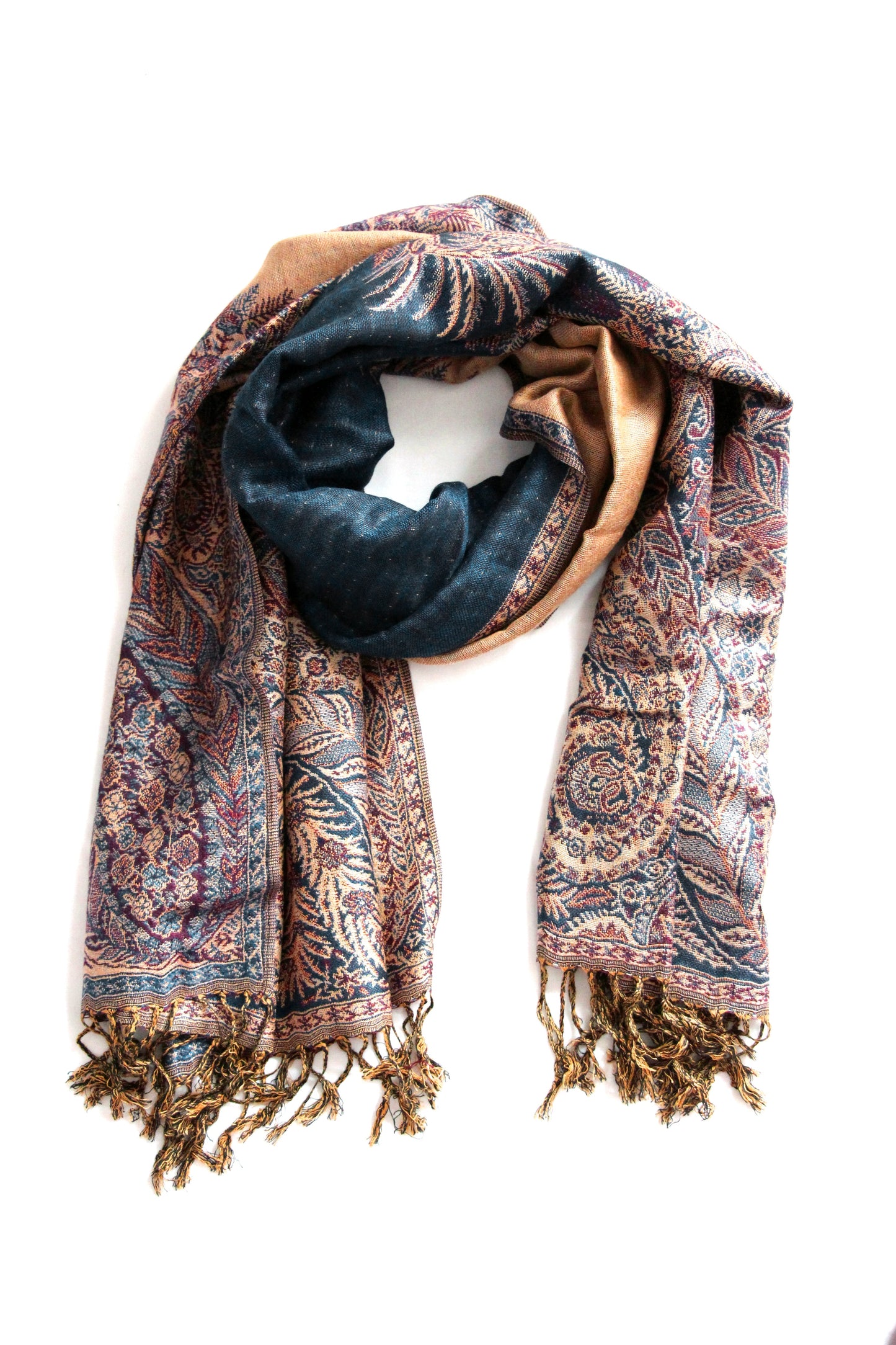 Sakkas 70" x 28" Big Paisley Jacquard Layered Woven Pashmina Shawl / Wrap Stole - Premium scarf from Sakkas Store - Just $16.98! Shop now at Concordia Style Boutique