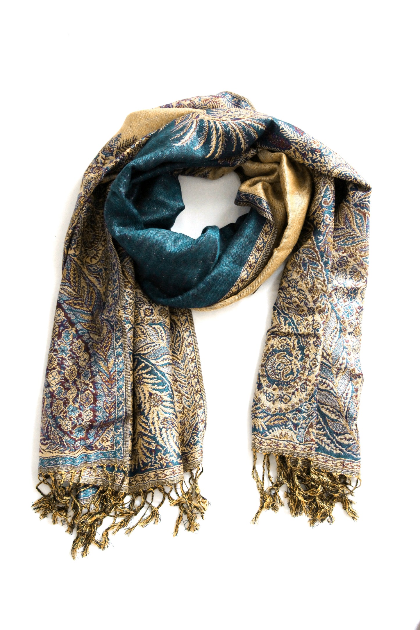Sakkas 70" x 28" Big Paisley Jacquard Layered Woven Pashmina Shawl / Wrap Stole - Premium scarf from Sakkas Store - Just $16.98! Shop now at Concordia Style Boutique