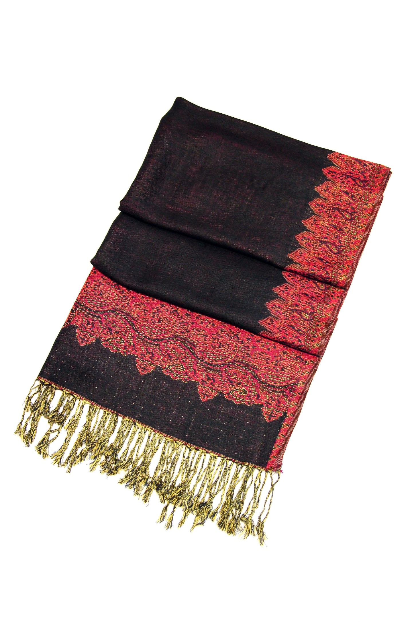 Sakkas 70" x 28" Border Pattern Layered Woven Pashmina Shawl Scarf Wrap Stole - Premium scarf from Sakkas Store - Just $16.98! Shop now at Concordia Style Boutique