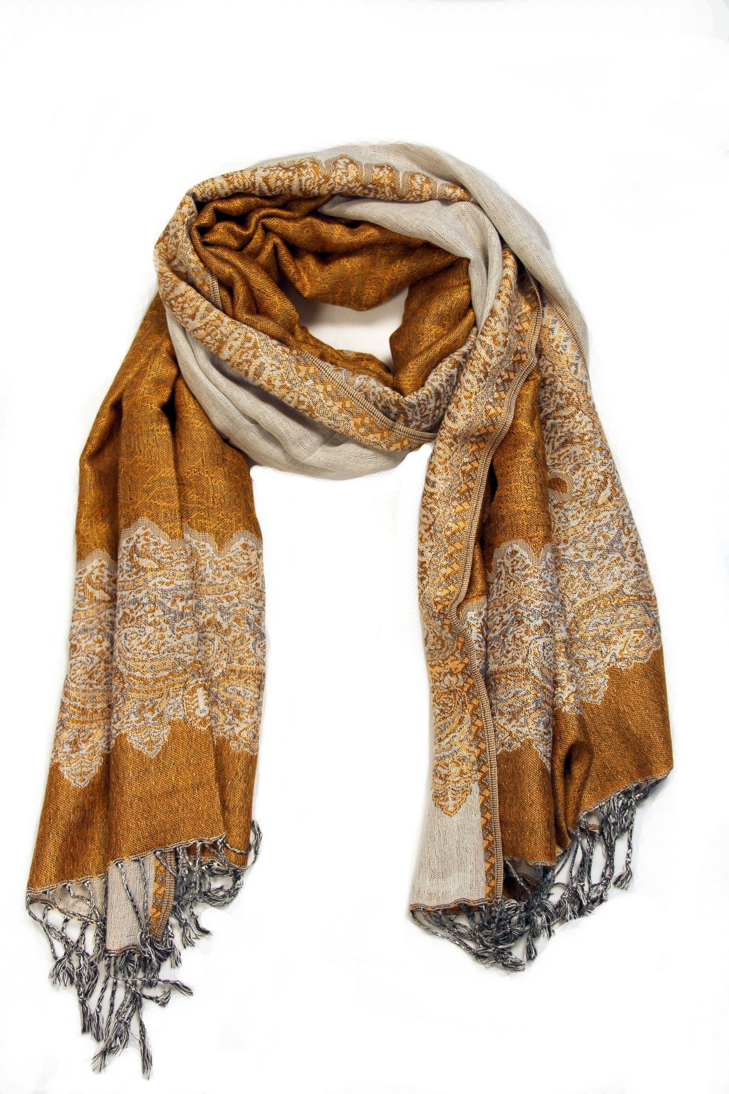 Sakkas 70" x 28" Border Pattern Layered Woven Pashmina Shawl Scarf Wrap Stole - Premium scarf from Sakkas Store - Just $16.98! Shop now at Concordia Style Boutique