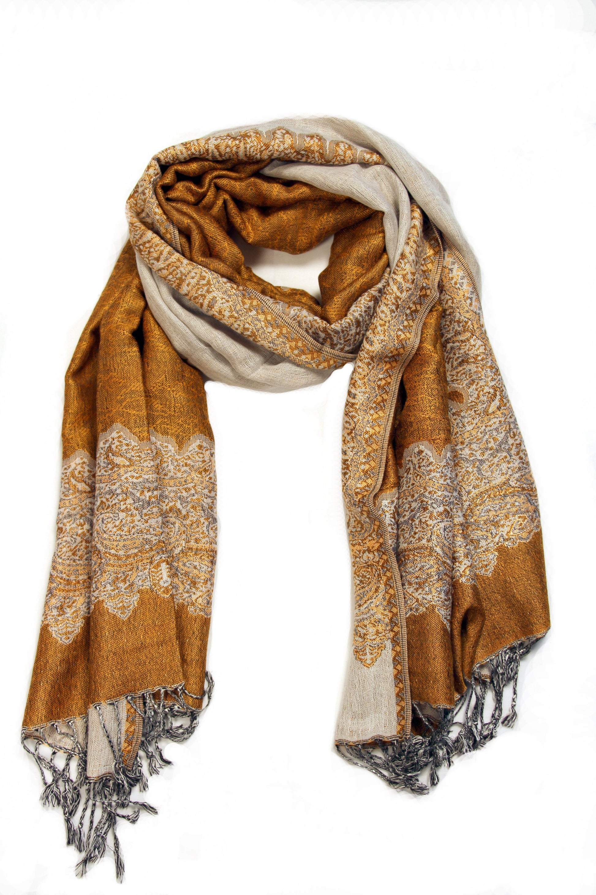 Sakkas 70" x 28" Border Pattern Layered Woven Pashmina Shawl Scarf Wrap Stole - Premium scarf from Sakkas Store - Just $16.98! Shop now at Concordia Style Boutique