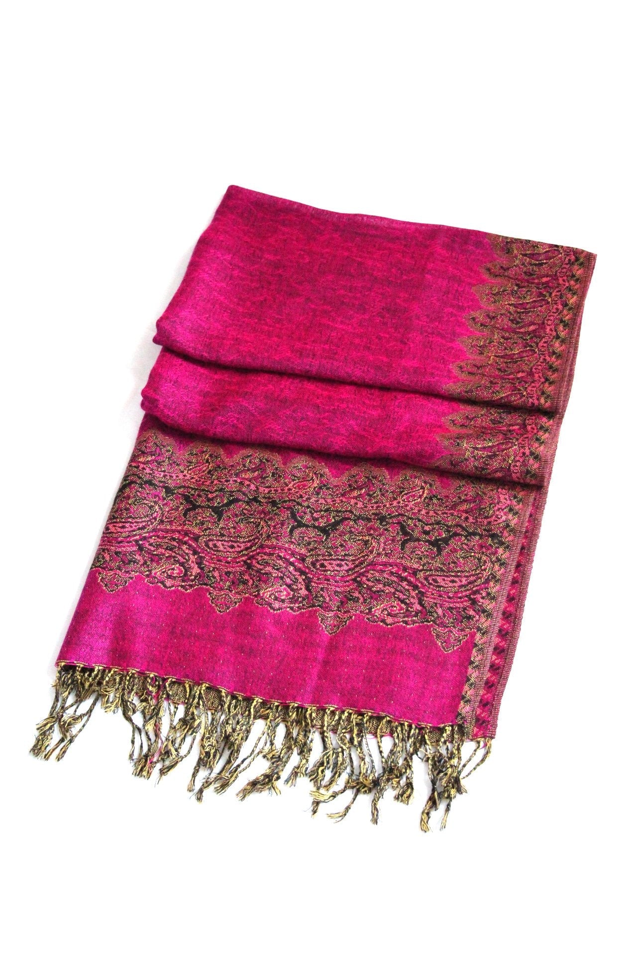 Sakkas 70" x 28" Border Pattern Layered Woven Pashmina Shawl Scarf Wrap Stole - Premium scarf from Sakkas Store - Just $16.98! Shop now at Concordia Style Boutique