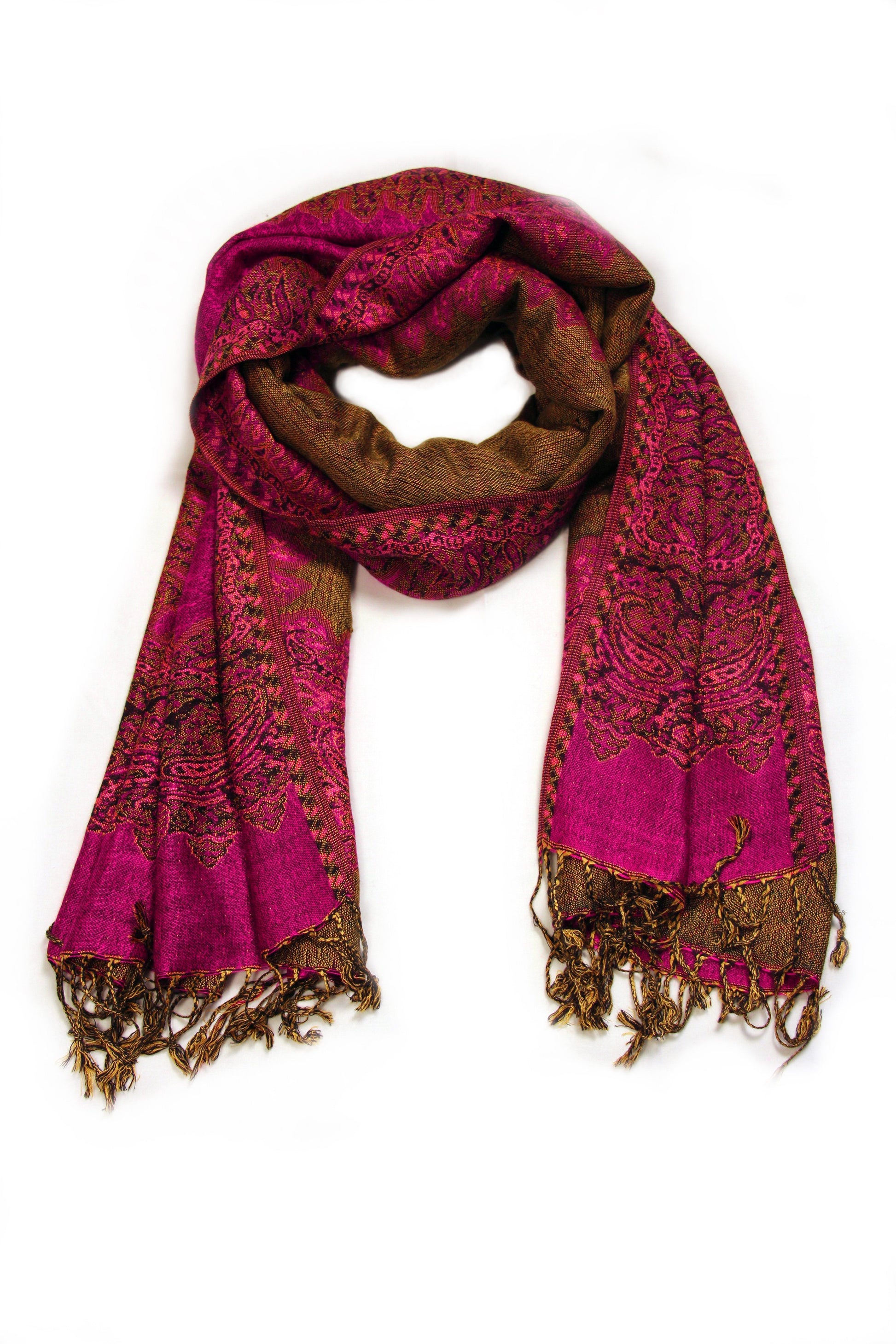 Sakkas 70" x 28" Border Pattern Layered Woven Pashmina Shawl Scarf Wrap Stole - Premium scarf from Sakkas Store - Just $16.98! Shop now at Concordia Style Boutique