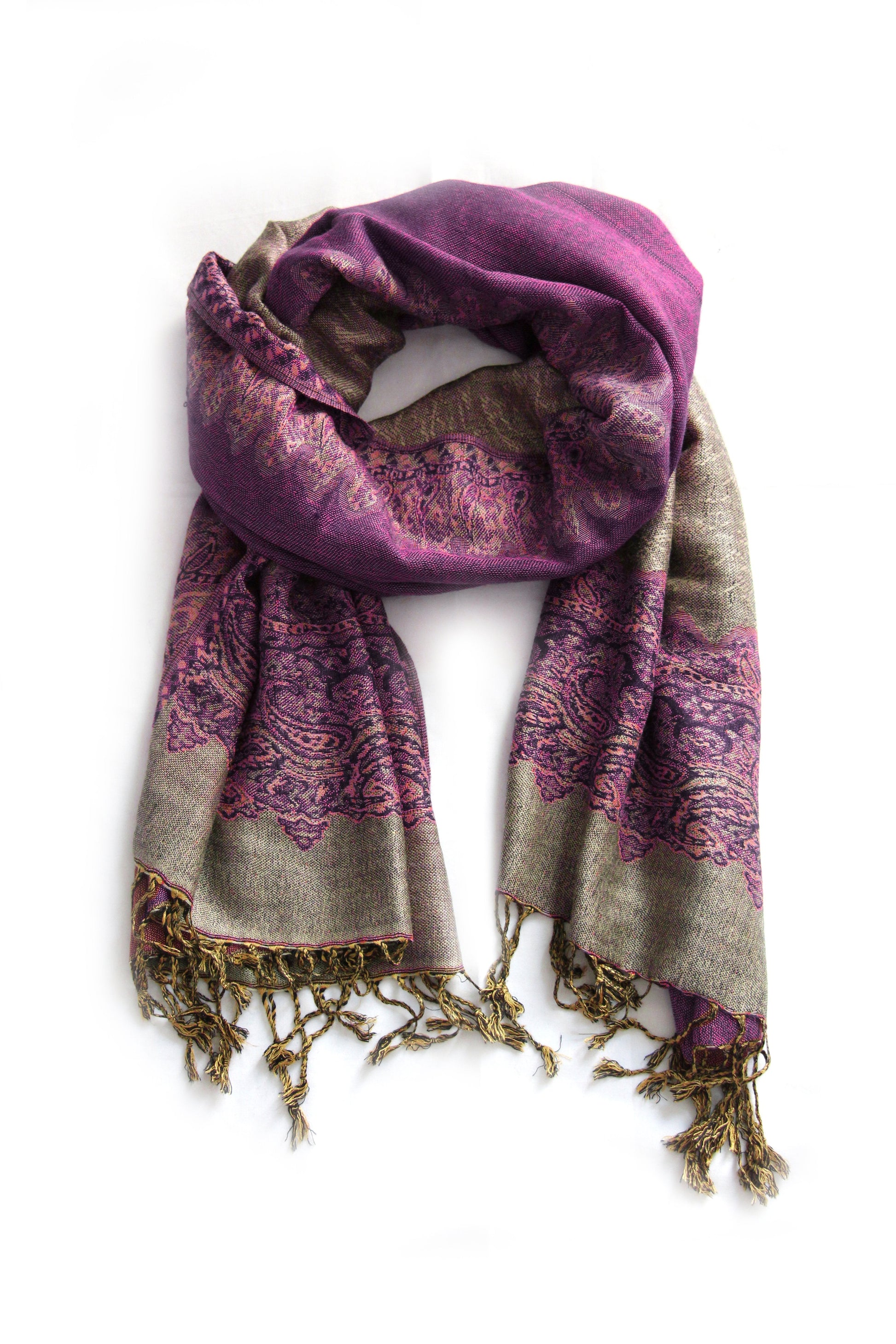 Sakkas 70" x 28" Border Pattern Layered Woven Pashmina Shawl Scarf Wrap Stole - Premium scarf from Sakkas Store - Just $16.98! Shop now at Concordia Style Boutique