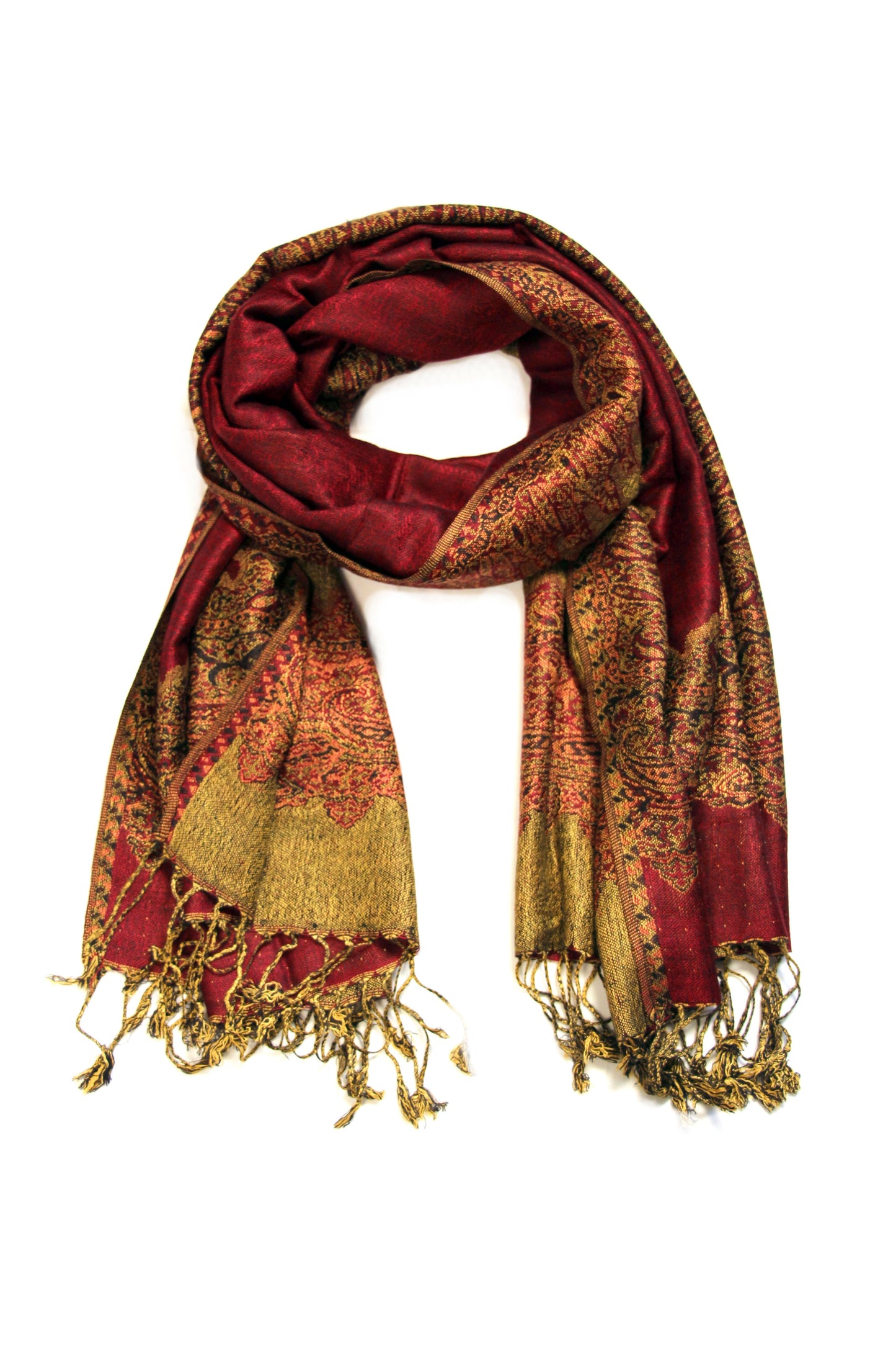 Sakkas 70" x 28" Border Pattern Layered Woven Pashmina Shawl Scarf Wrap Stole - Premium scarf from Sakkas Store - Just $16.98! Shop now at Concordia Style Boutique