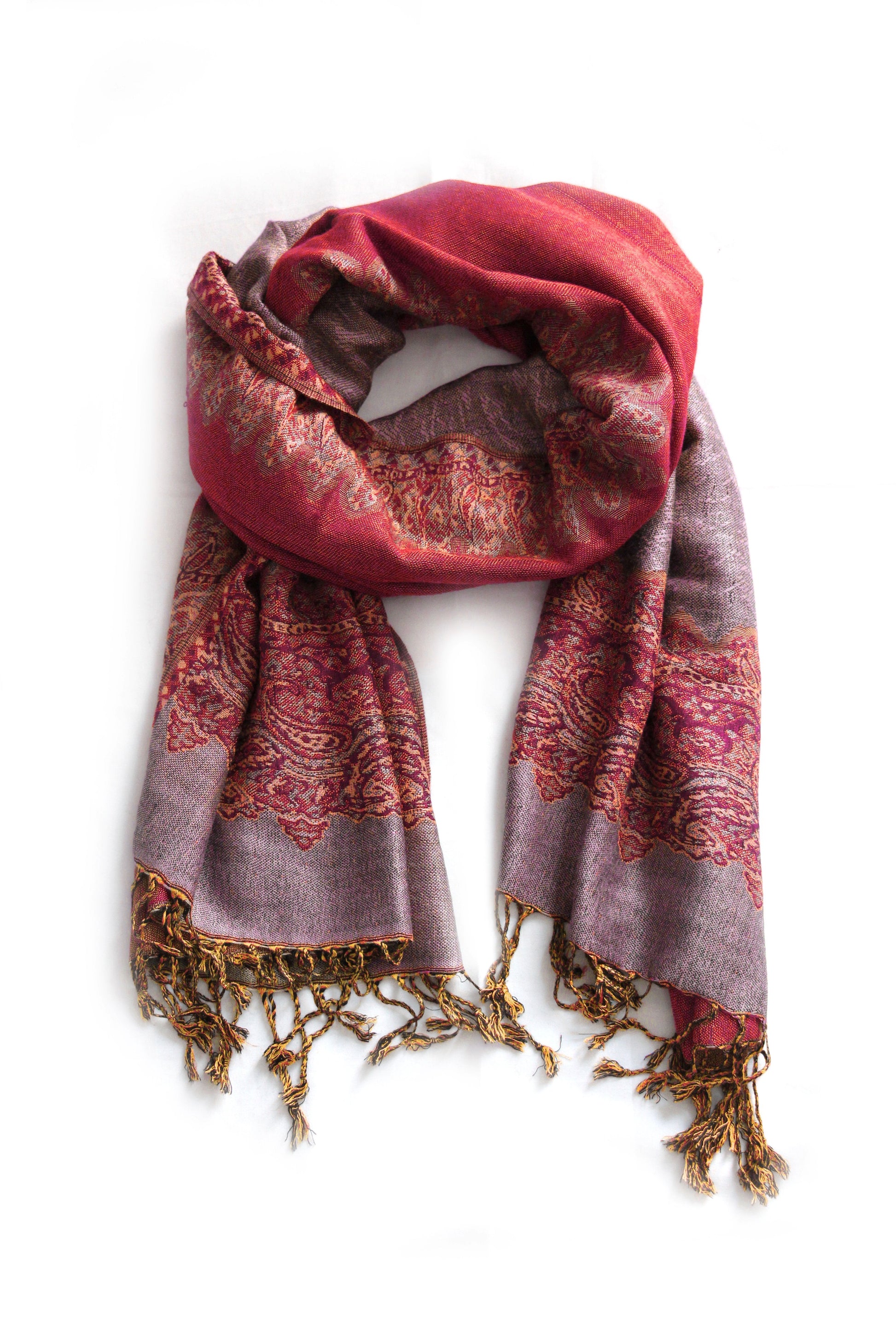 Sakkas 70" x 28" Border Pattern Layered Woven Pashmina Shawl Scarf Wrap Stole - Premium scarf from Sakkas Store - Just $16.98! Shop now at Concordia Style Boutique