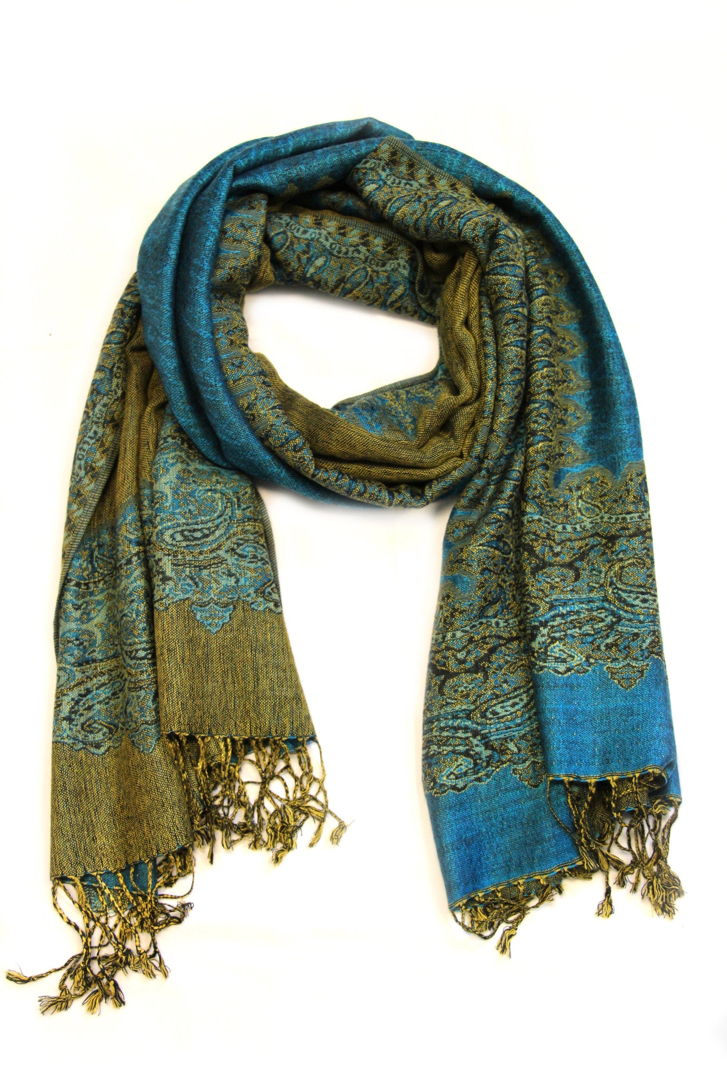 Sakkas 70" x 28" Border Pattern Layered Woven Pashmina Shawl Scarf Wrap Stole - Premium scarf from Sakkas Store - Just $16.98! Shop now at Concordia Style Boutique