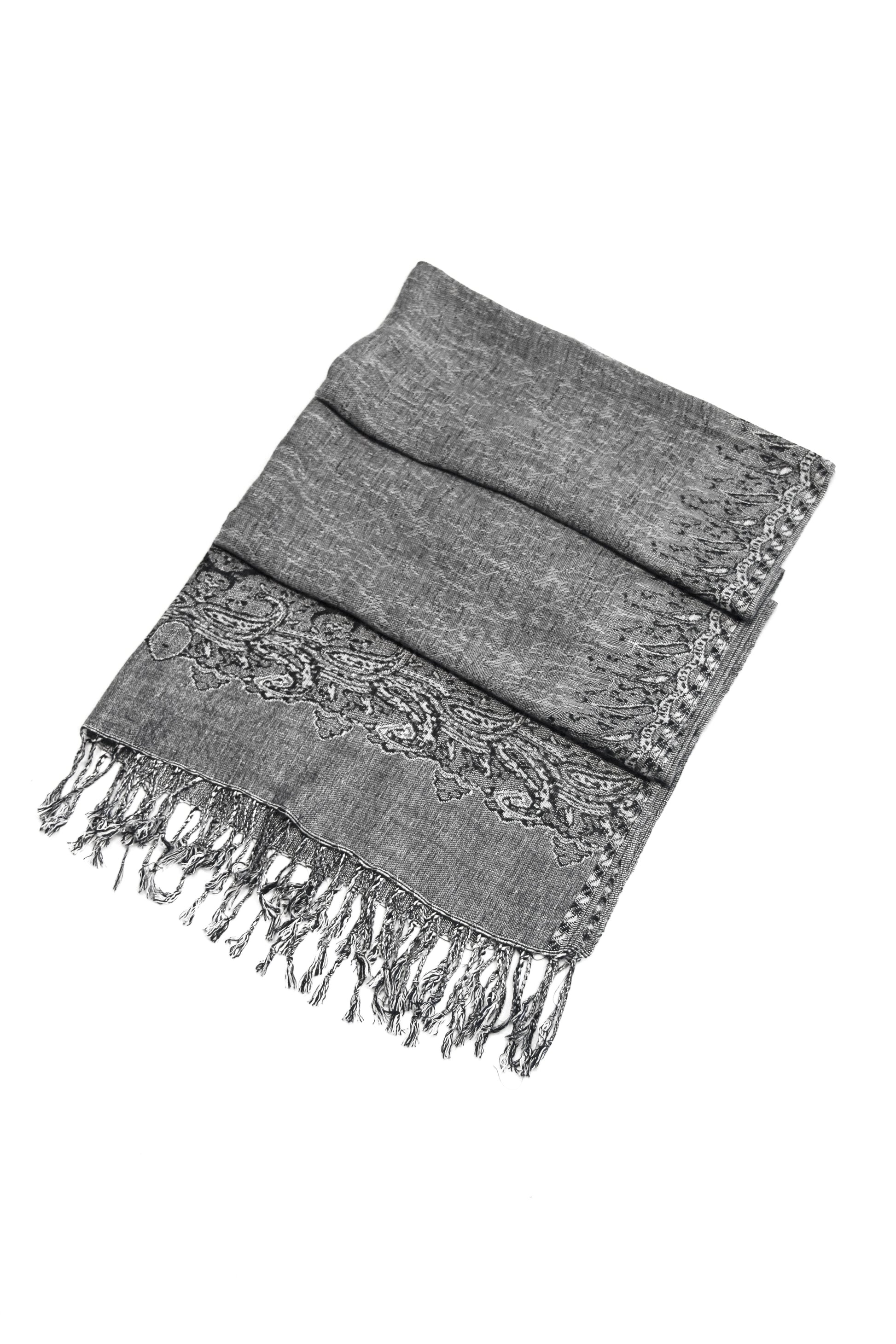 Sakkas 70" x 28" Border Pattern Layered Woven Pashmina Shawl Scarf Wrap Stole - Premium scarf from Sakkas Store - Just $16.98! Shop now at Concordia Style Boutique