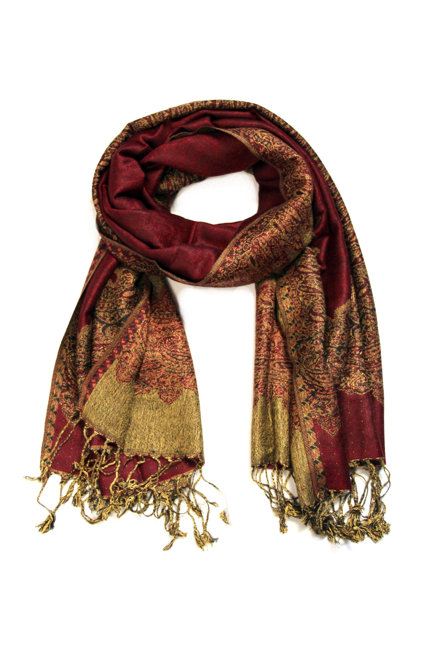 Sakkas 70" x 28" Border Pattern Layered Woven Pashmina Shawl Scarf Wrap Stole - Premium scarf from Sakkas Store - Just $16.98! Shop now at Concordia Style Boutique