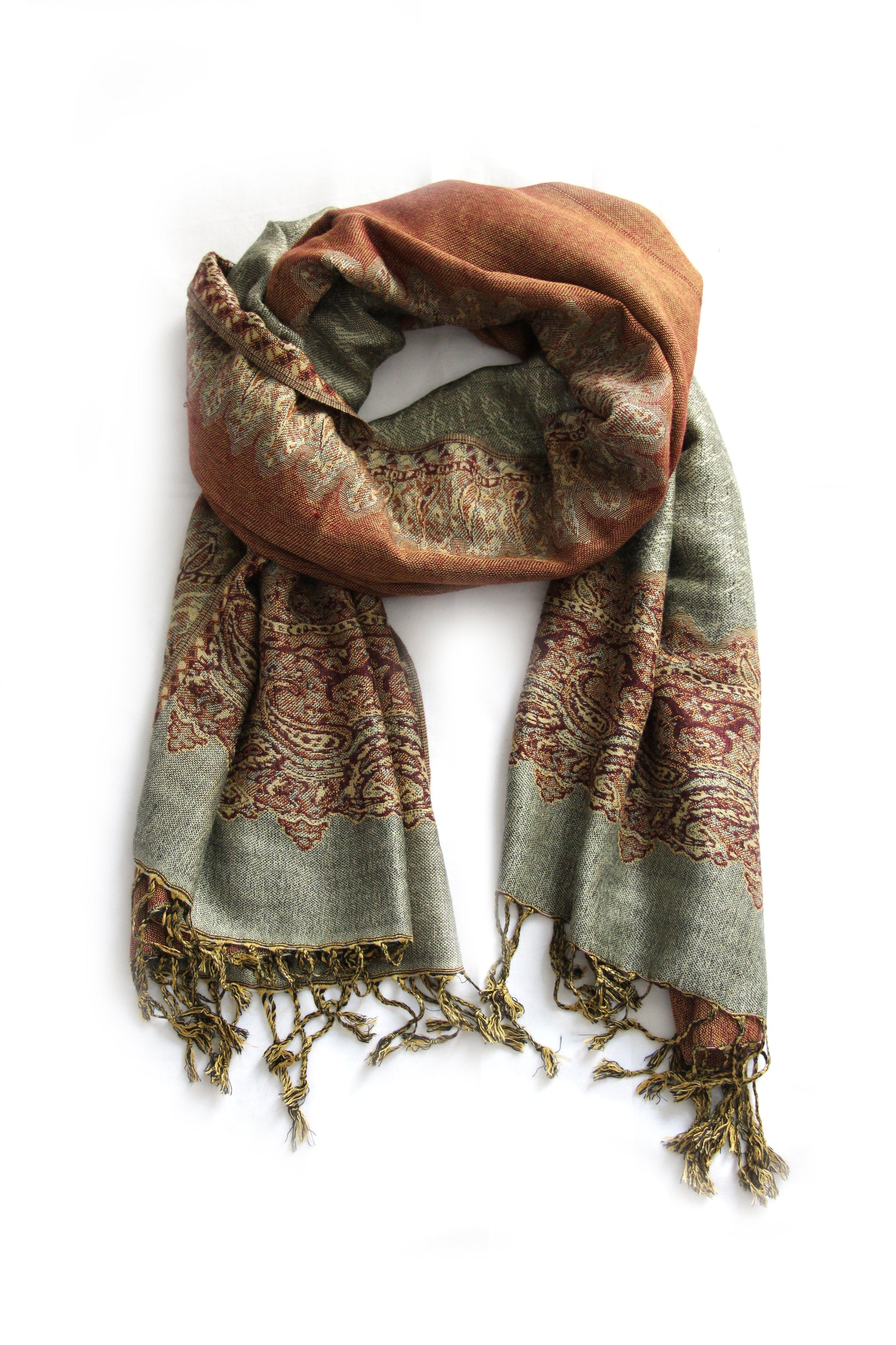 Sakkas 70" x 28" Border Pattern Layered Woven Pashmina Shawl Scarf Wrap Stole - Premium scarf from Sakkas Store - Just $16.98! Shop now at Concordia Style Boutique