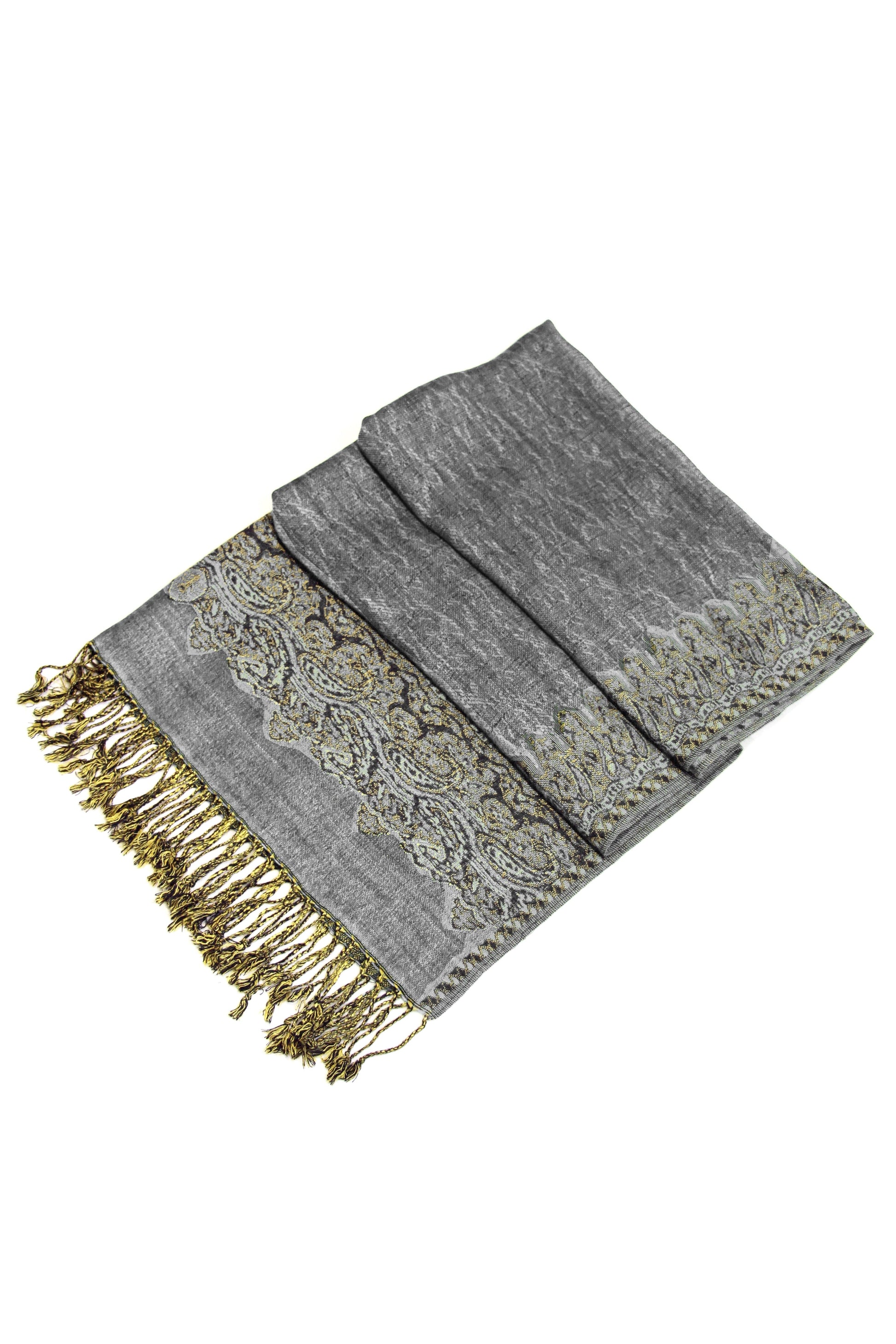 Sakkas 70" x 28" Border Pattern Layered Woven Pashmina Shawl Scarf Wrap Stole - Premium scarf from Sakkas Store - Just $16.98! Shop now at Concordia Style Boutique
