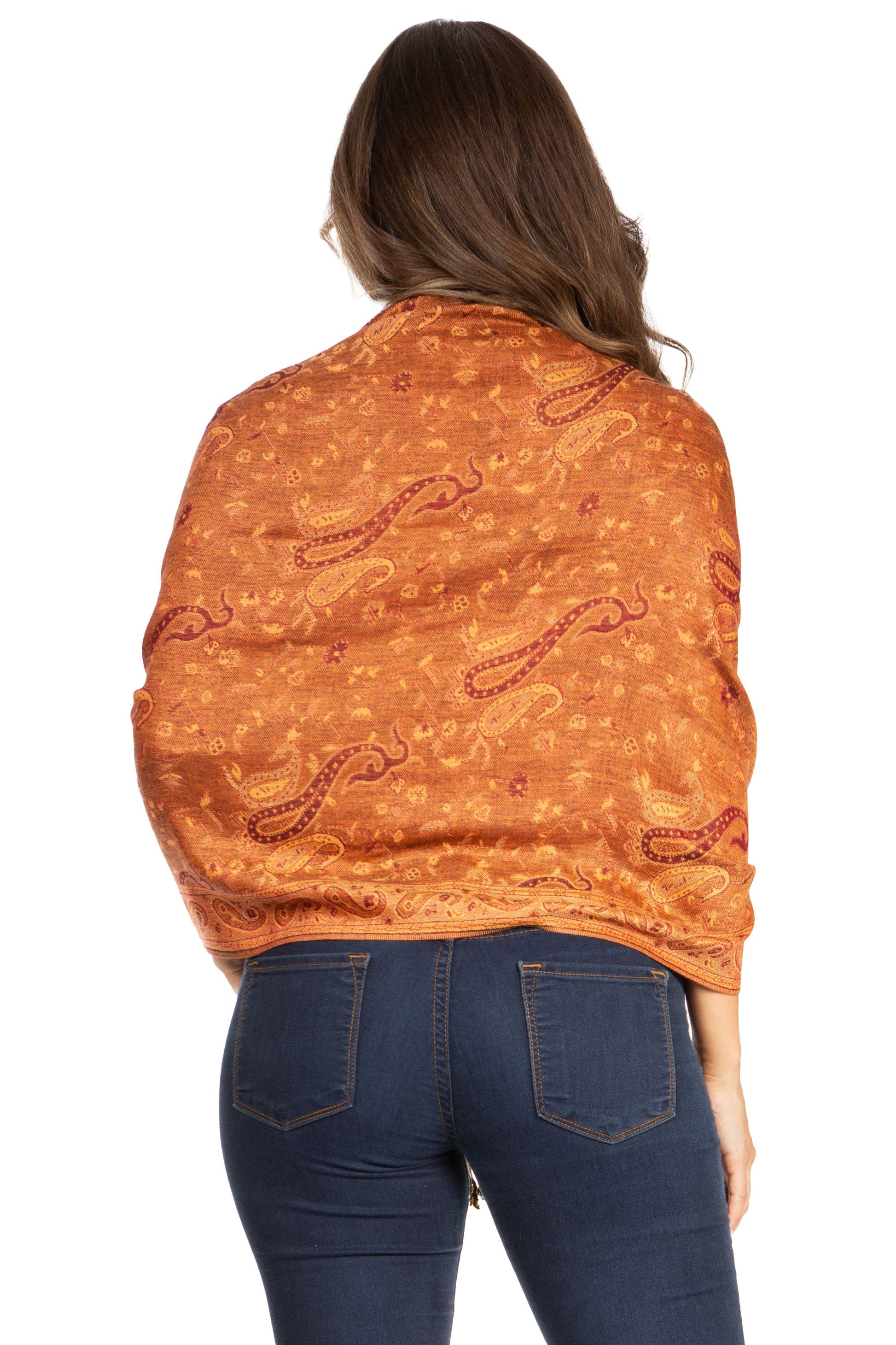 Sakkas Double Layer Jacquard Paisley Pashmina Shawl / Wrap / Stole - Concordia Style Boutique