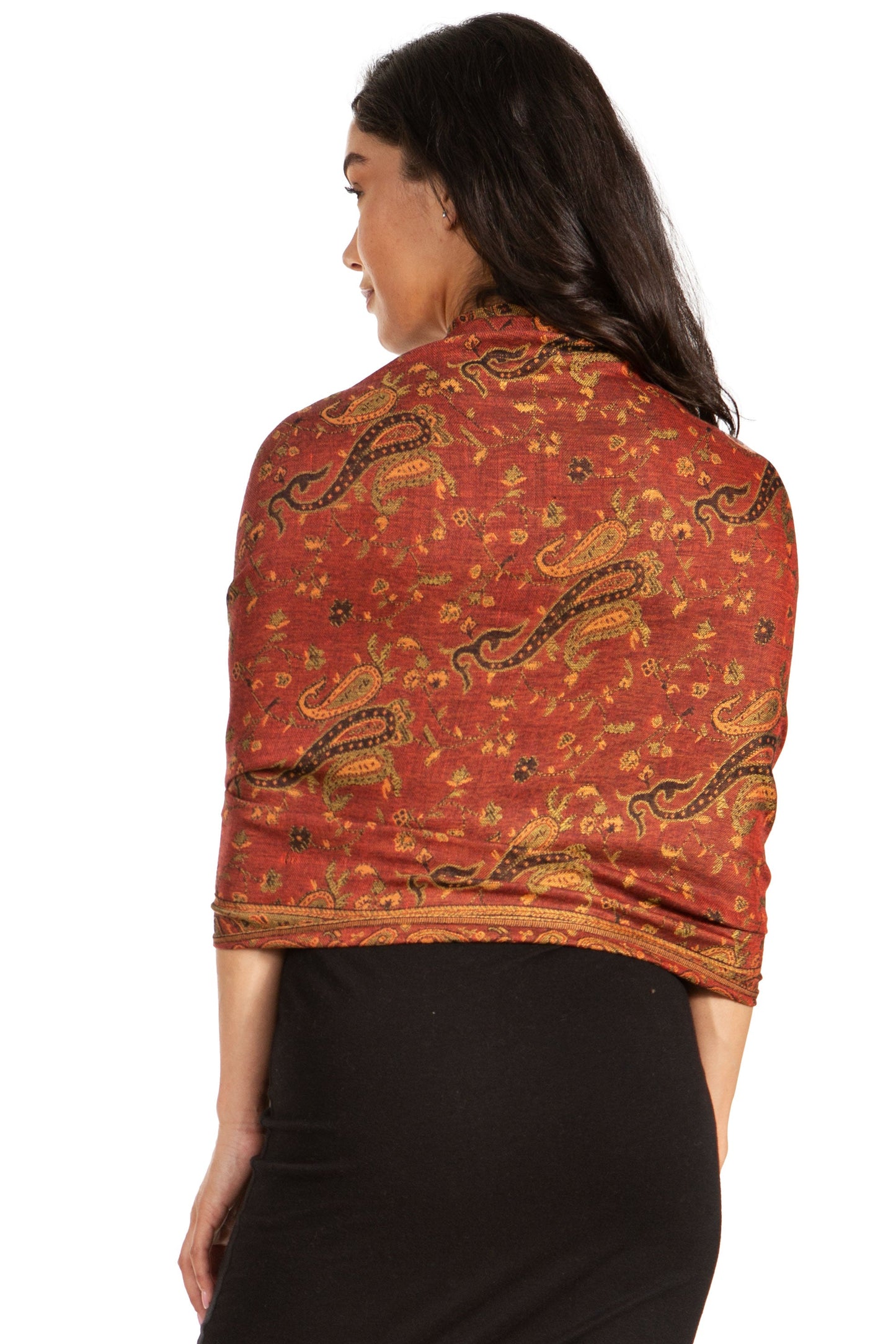 Sakkas Double Layer Jacquard Paisley Pashmina Shawl / Wrap / Stole - Concordia Style Boutique
