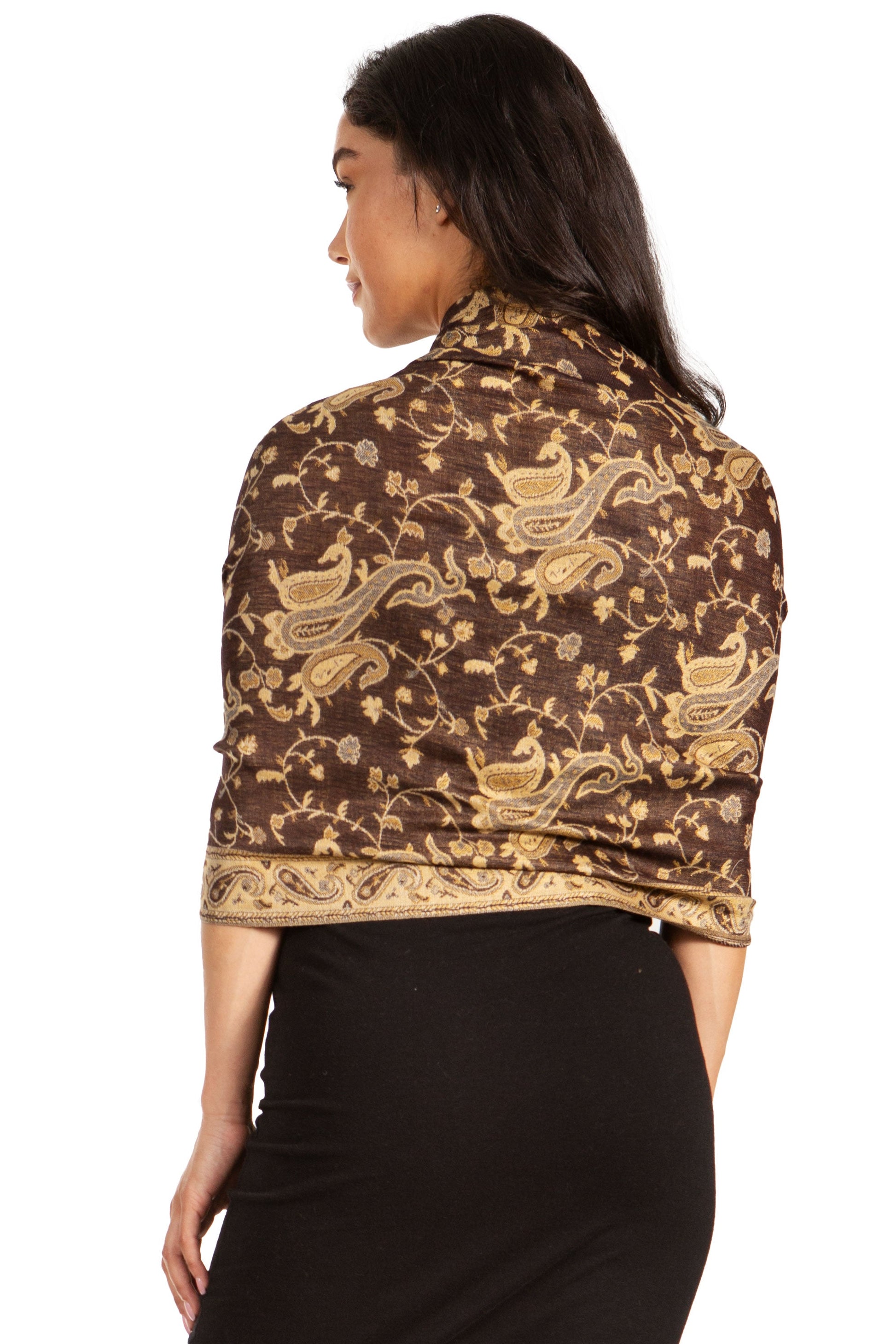Sakkas Double Layer Jacquard Paisley Pashmina Shawl / Wrap / Stole - Concordia Style Boutique