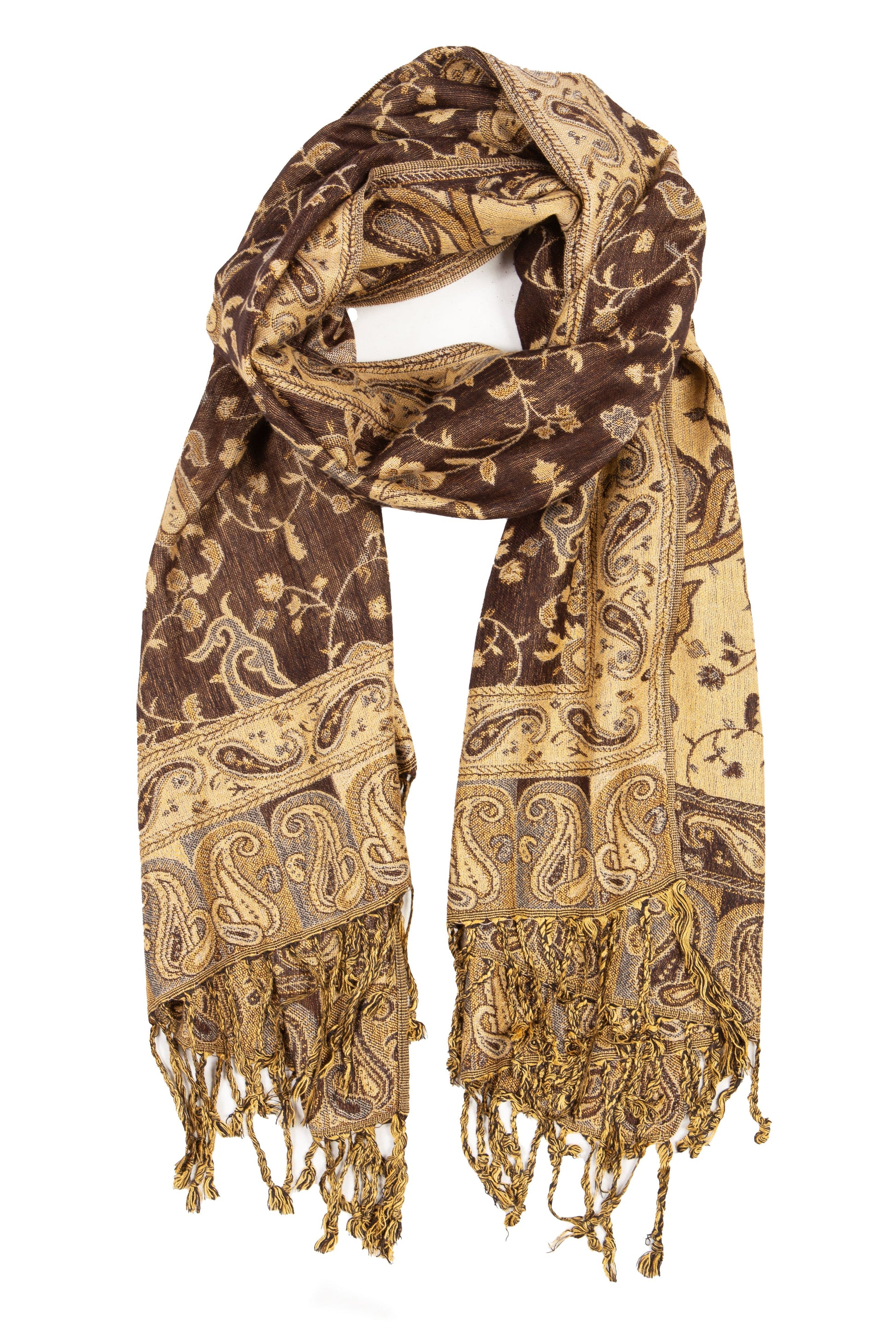 Sakkas Double Layer Jacquard Paisley Pashmina Shawl / Wrap / Stole - Concordia Style Boutique
