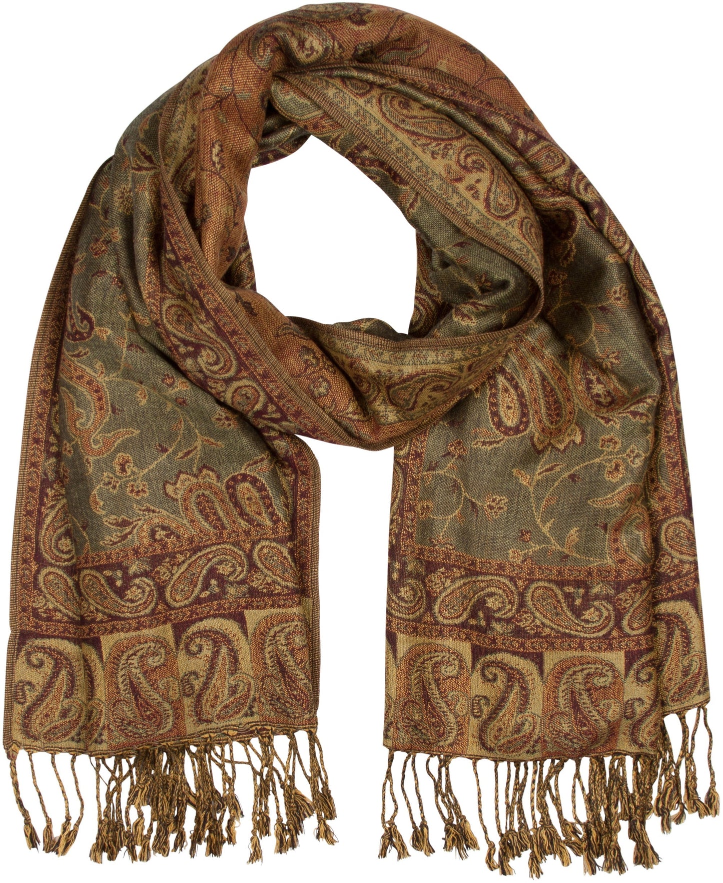 Sakkas Double Layer Jacquard Paisley Pashmina Shawl / Wrap / Stole - Concordia Style Boutique