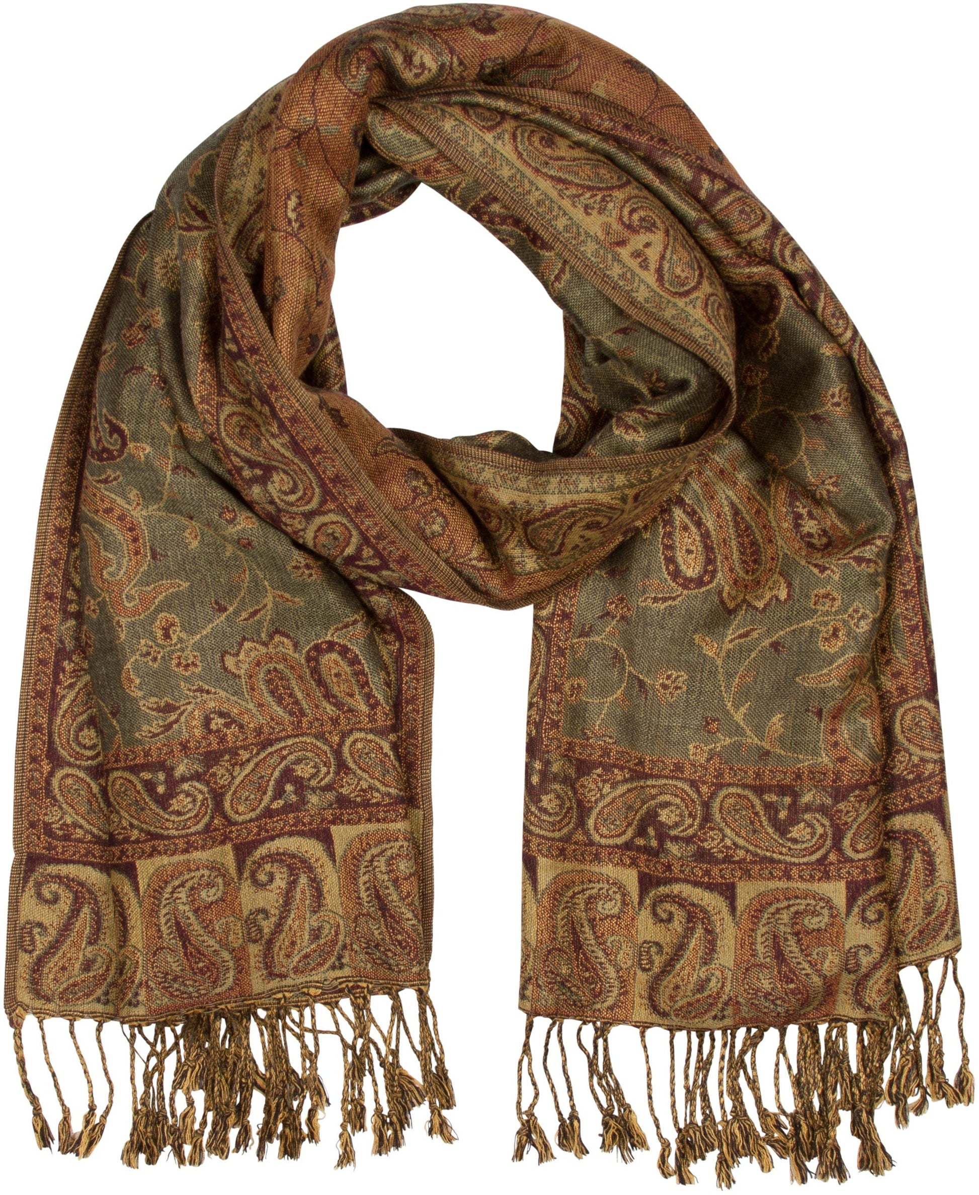 Sakkas Double Layer Jacquard Paisley Pashmina Shawl / Wrap / Stole - Concordia Style Boutique