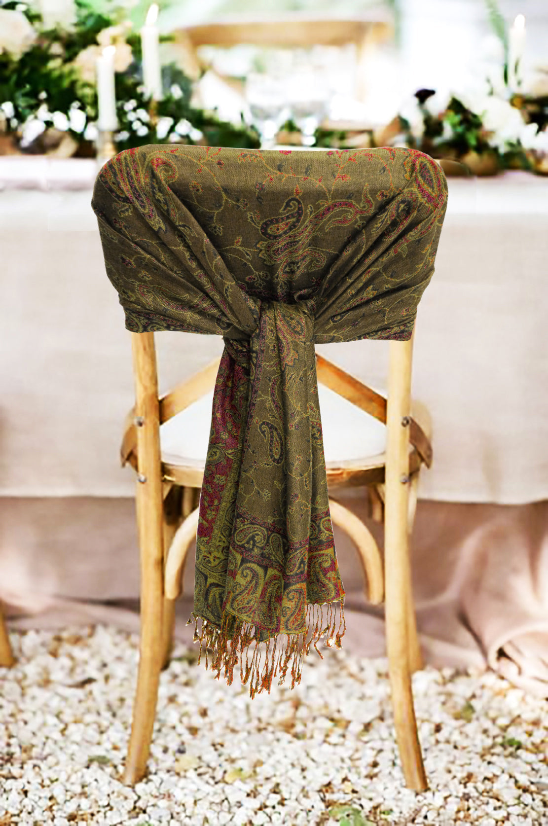 Sakkas Double Layer Jacquard Paisley Pashmina Shawl / Wrap / Stole - Concordia Style Boutique