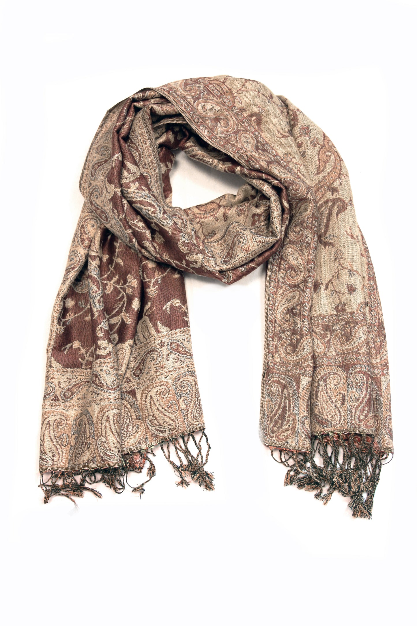 Sakkas Double Layer Jacquard Paisley Pashmina Shawl / Wrap / Stole - Concordia Style Boutique