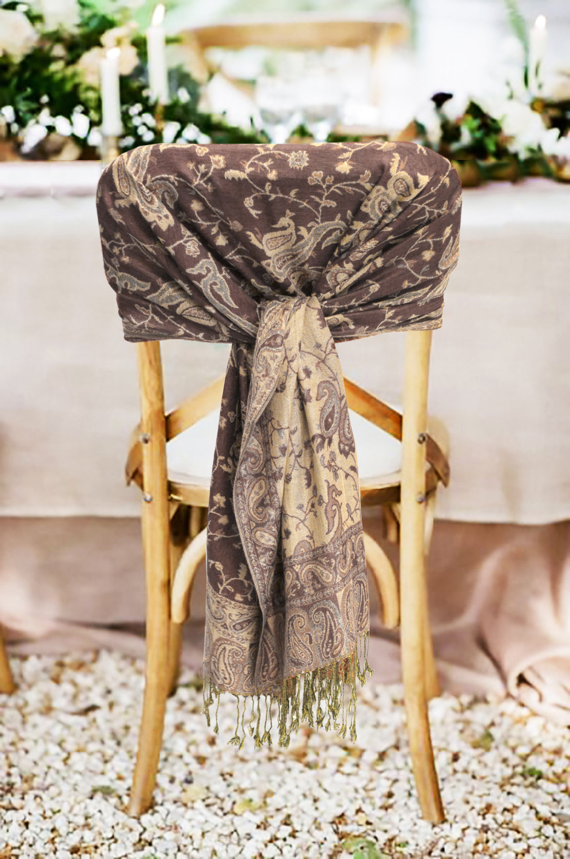 Sakkas Double Layer Jacquard Paisley Pashmina Shawl / Wrap / Stole - Concordia Style Boutique