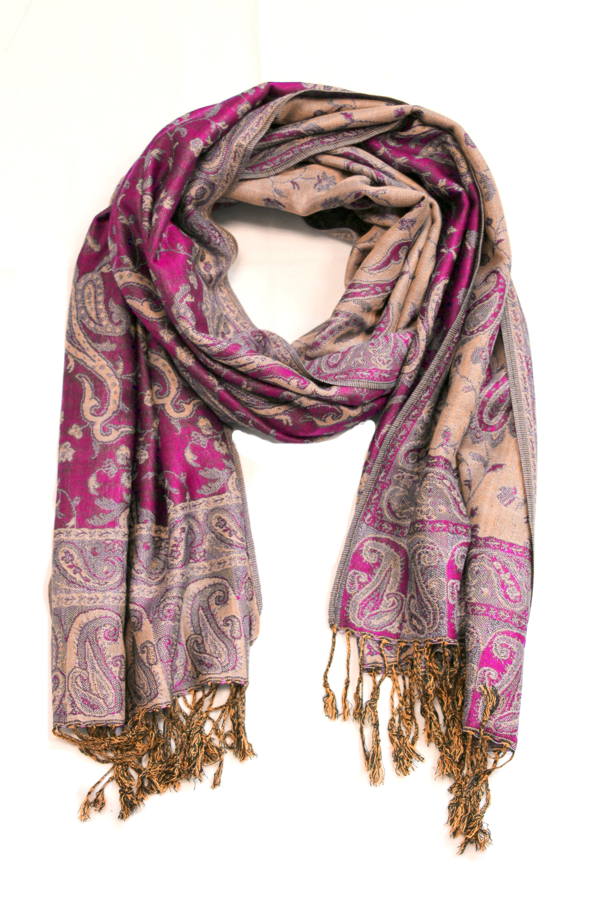 Sakkas Double Layer Jacquard Paisley Pashmina Shawl / Wrap / Stole - Concordia Style Boutique