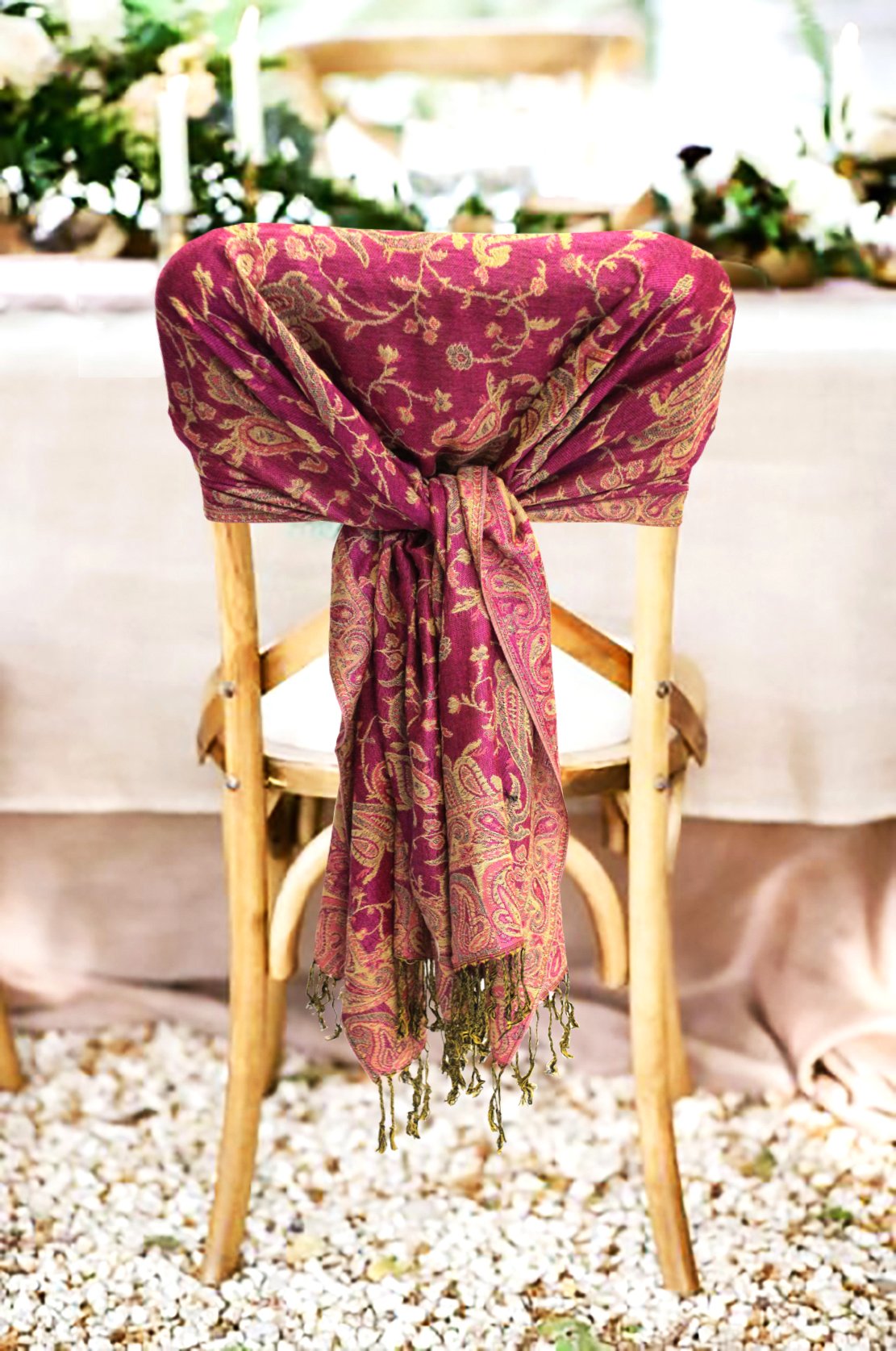 Sakkas Double Layer Jacquard Paisley Pashmina Shawl / Wrap / Stole - Concordia Style Boutique