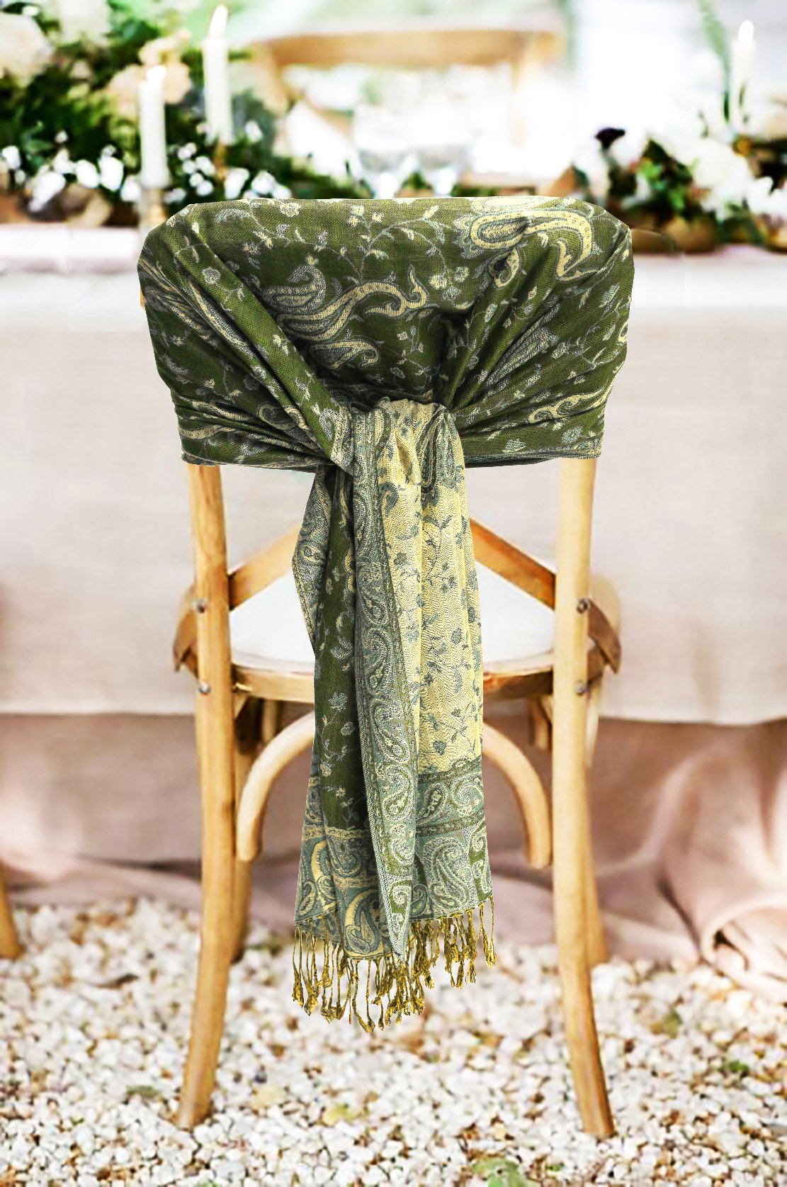 Sakkas Double Layer Jacquard Paisley Pashmina Shawl / Wrap / Stole - Concordia Style Boutique