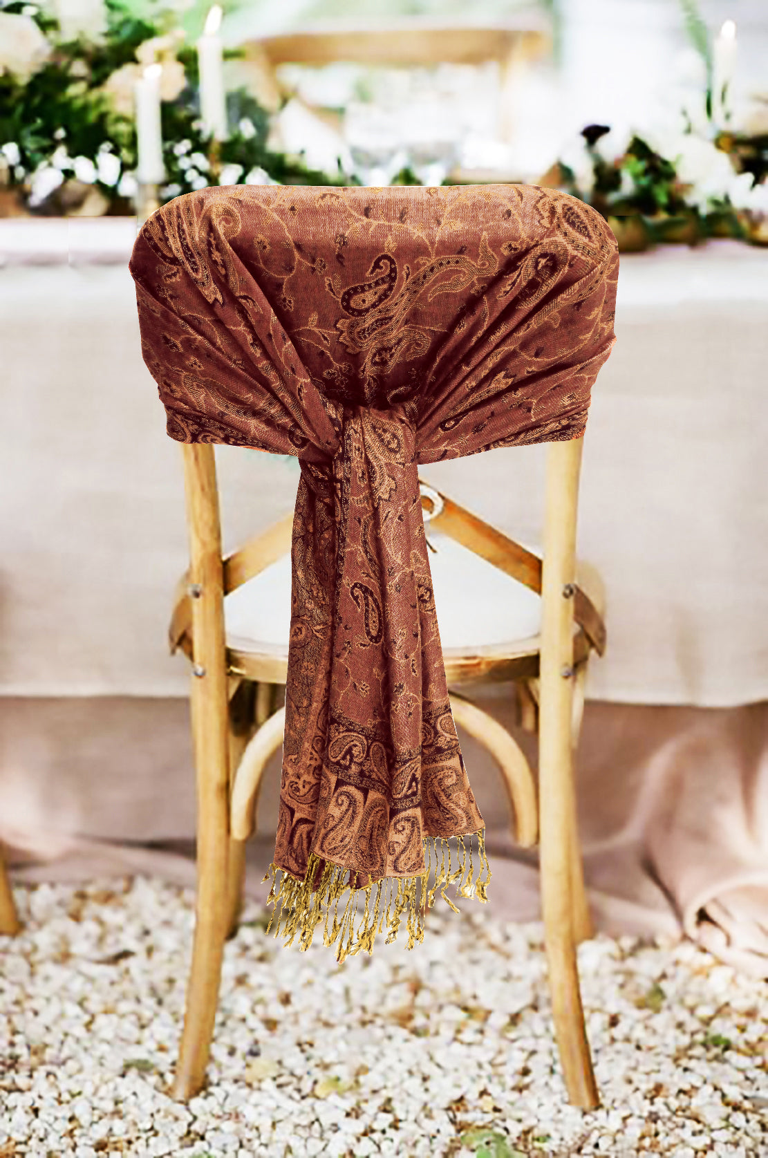 Sakkas Double Layer Jacquard Paisley Pashmina Shawl / Wrap / Stole - Concordia Style Boutique