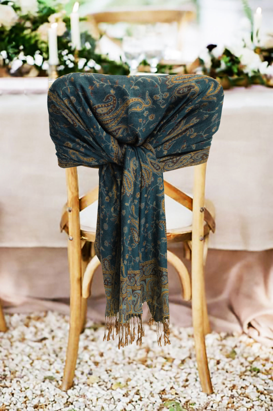 Sakkas Double Layer Jacquard Paisley Pashmina Shawl / Wrap / Stole - Concordia Style Boutique