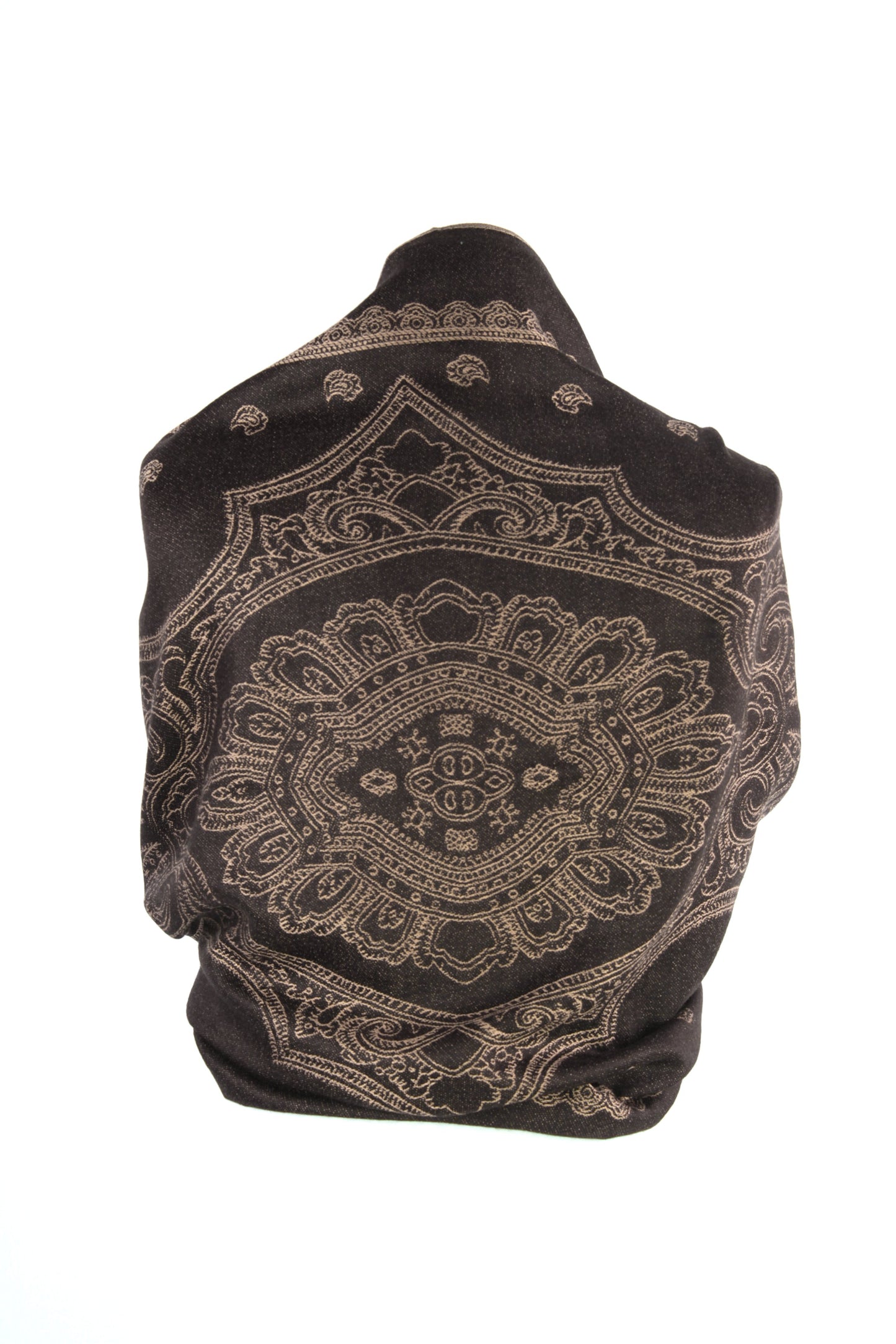 Sakkas Lightweight Two Tone Paisley Design Pashmina Fringe Scarf / Stole / Wrap - Concordia Style Boutique