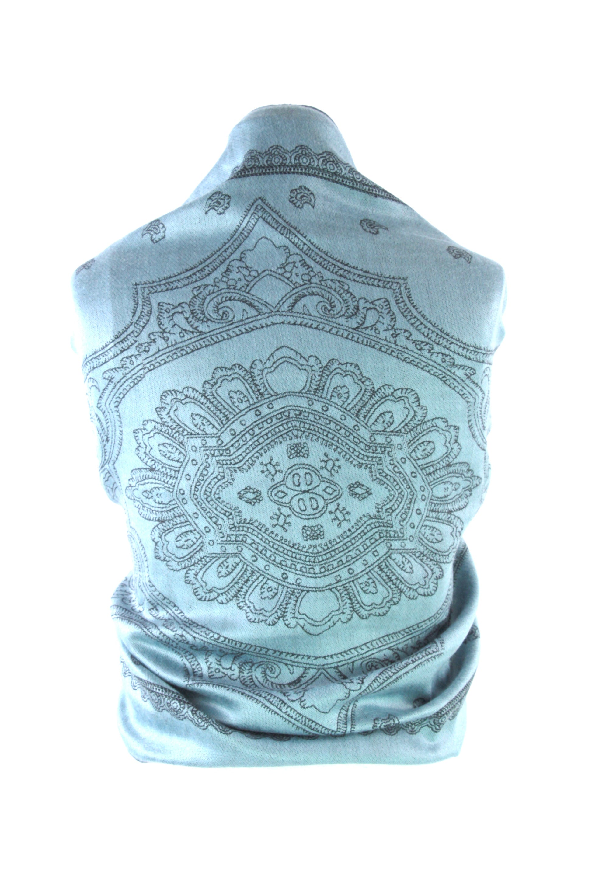 Sakkas Lightweight Two Tone Paisley Design Pashmina Fringe Scarf / Stole / Wrap - Concordia Style Boutique