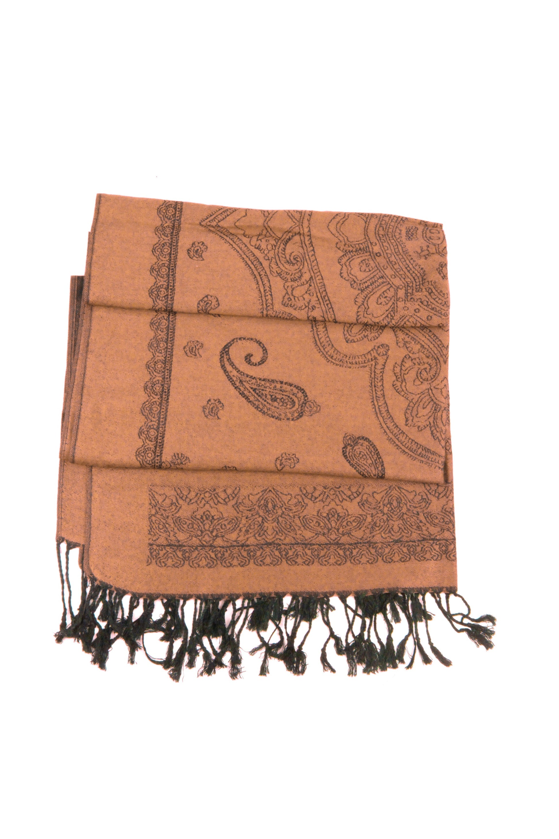 Sakkas Lightweight Two Tone Paisley Design Pashmina Fringe Scarf / Stole / Wrap - Concordia Style Boutique