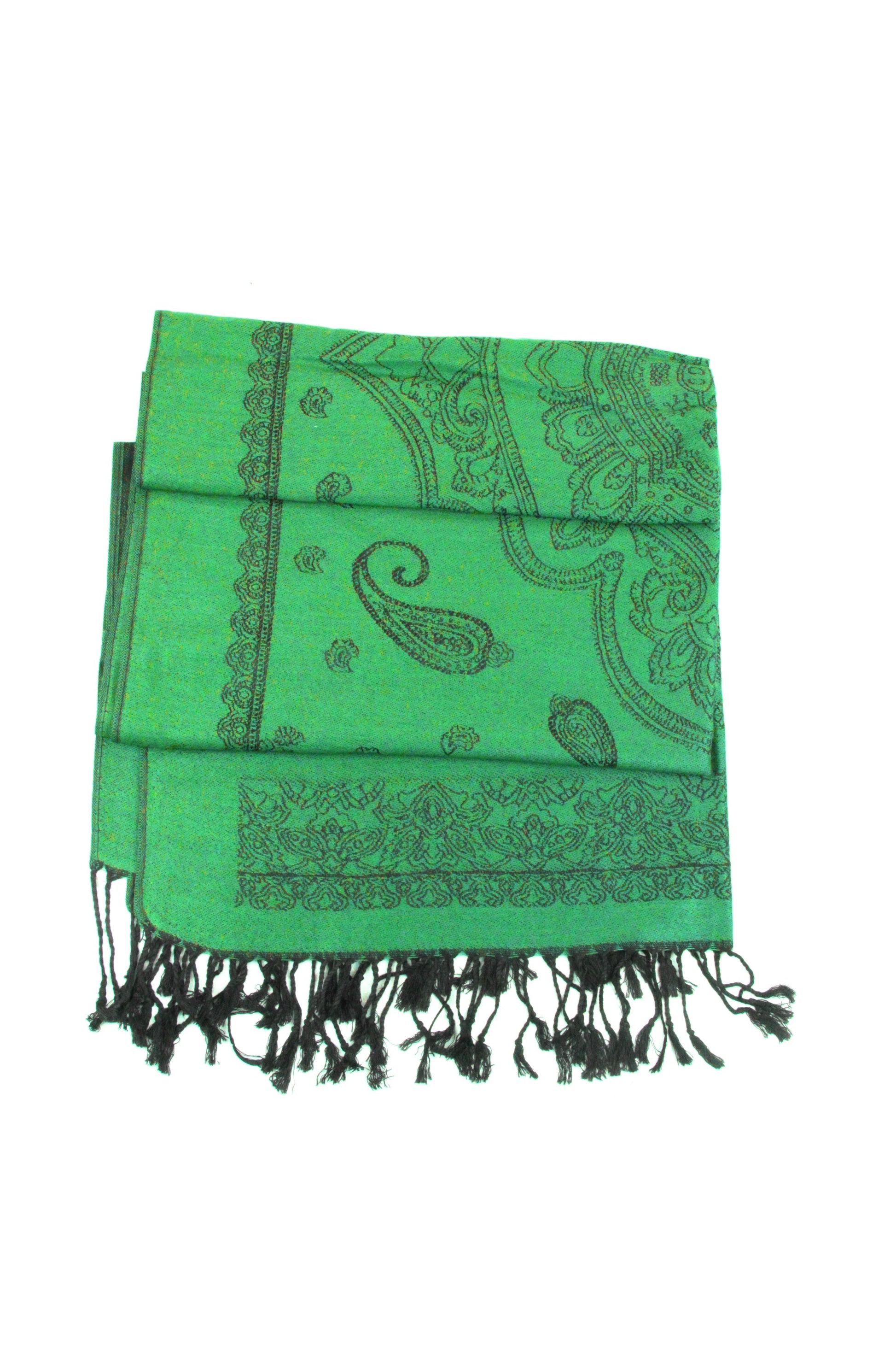 Sakkas Lightweight Two Tone Paisley Design Pashmina Fringe Scarf / Stole / Wrap - Concordia Style Boutique